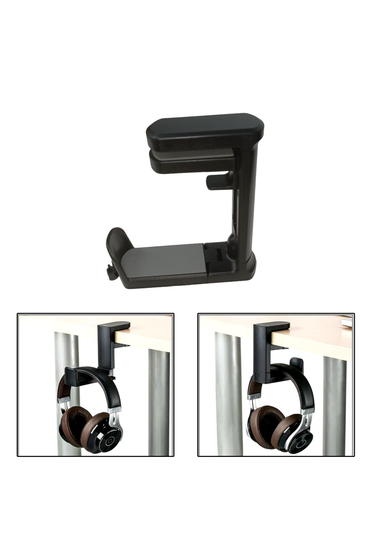 Microcase Masaya Monte Ayarlanabilir 360 Derece Döner Oyuncu Kulaklık Eşya vb. Tutucu Stand -AL4804