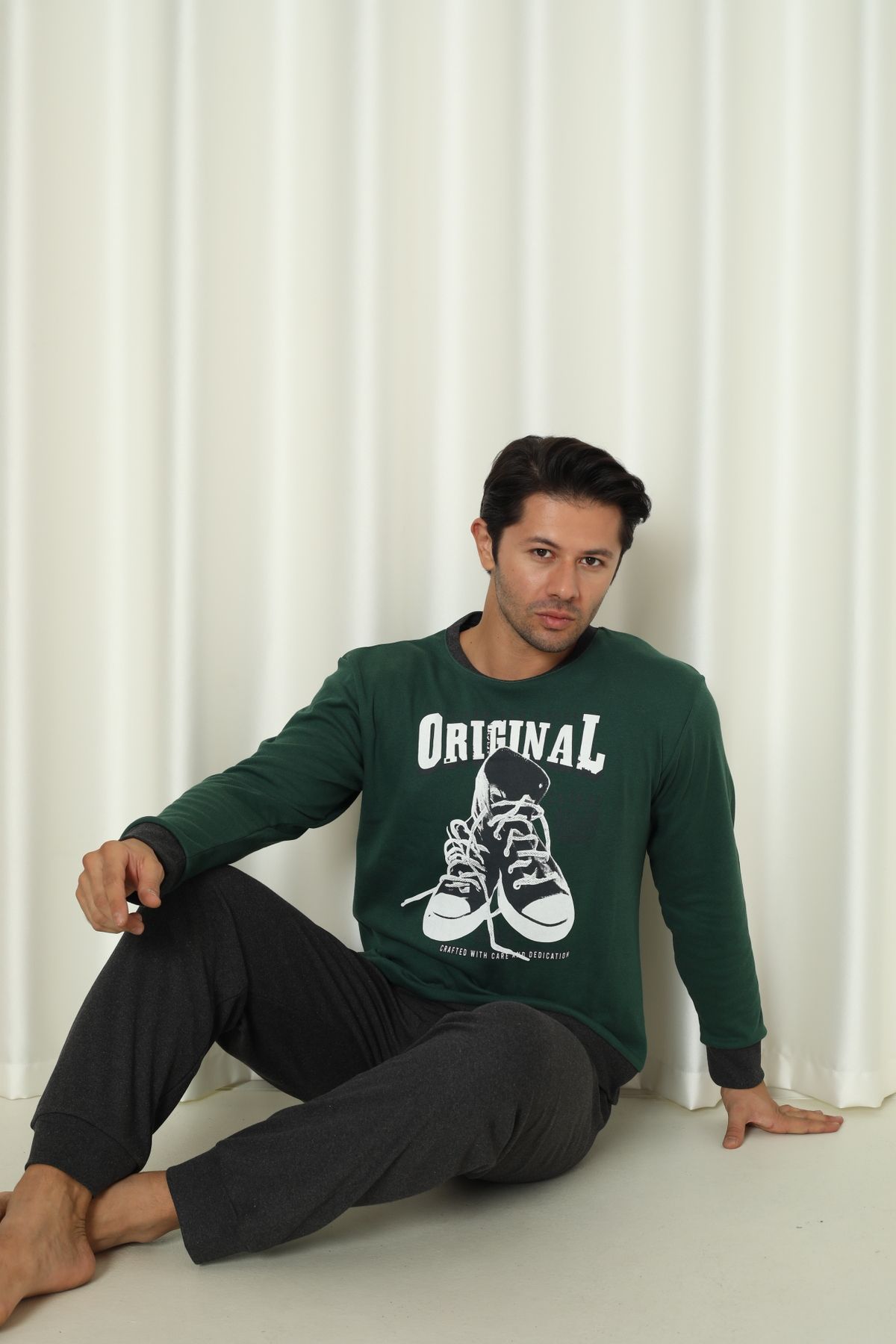 Wordex-Falkom 5011 Interlock Thick Winter Printed Men's Home Pajamas Set 4