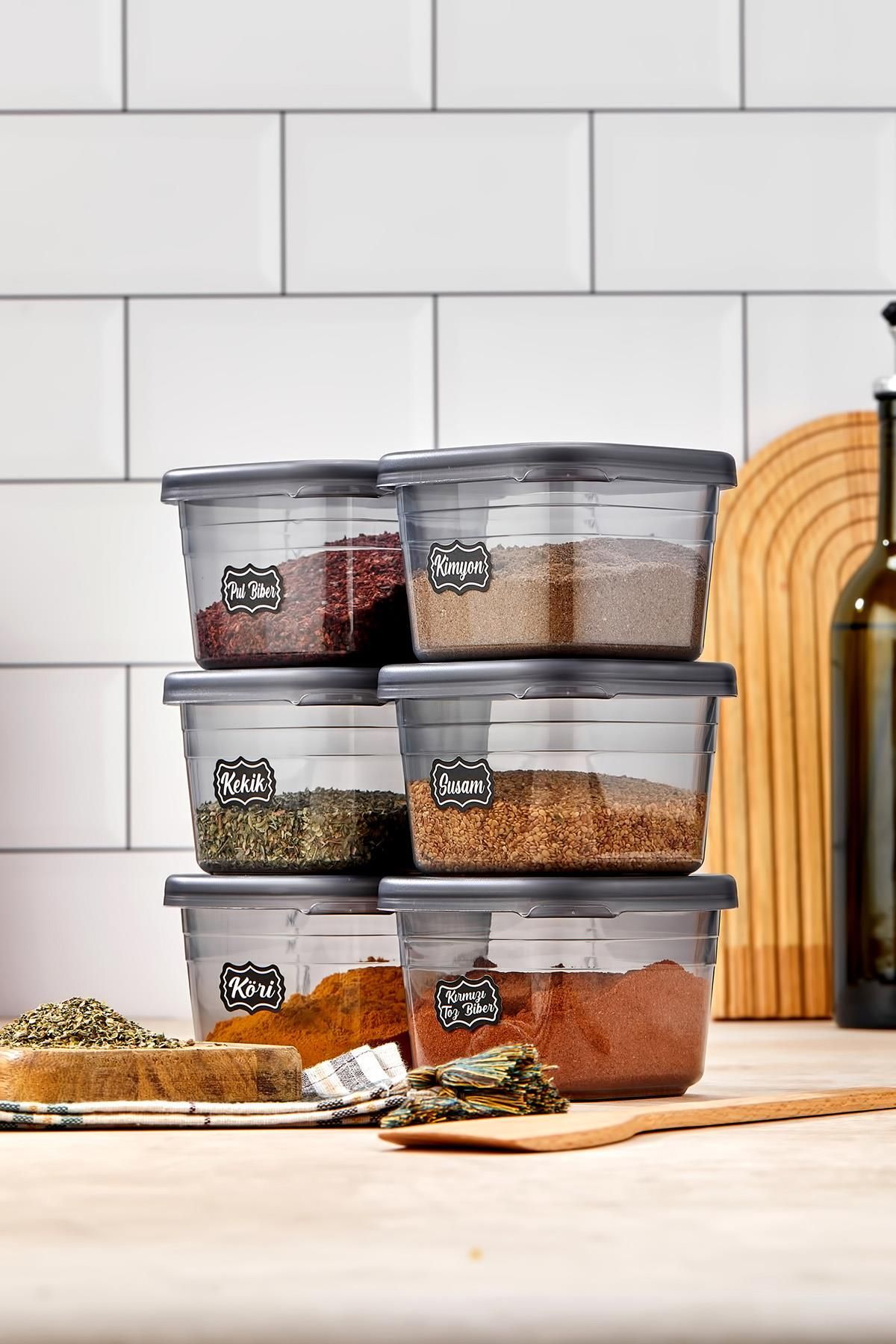 Okyanus Home-Storage Container with 6 Labels 0.55ml 3
