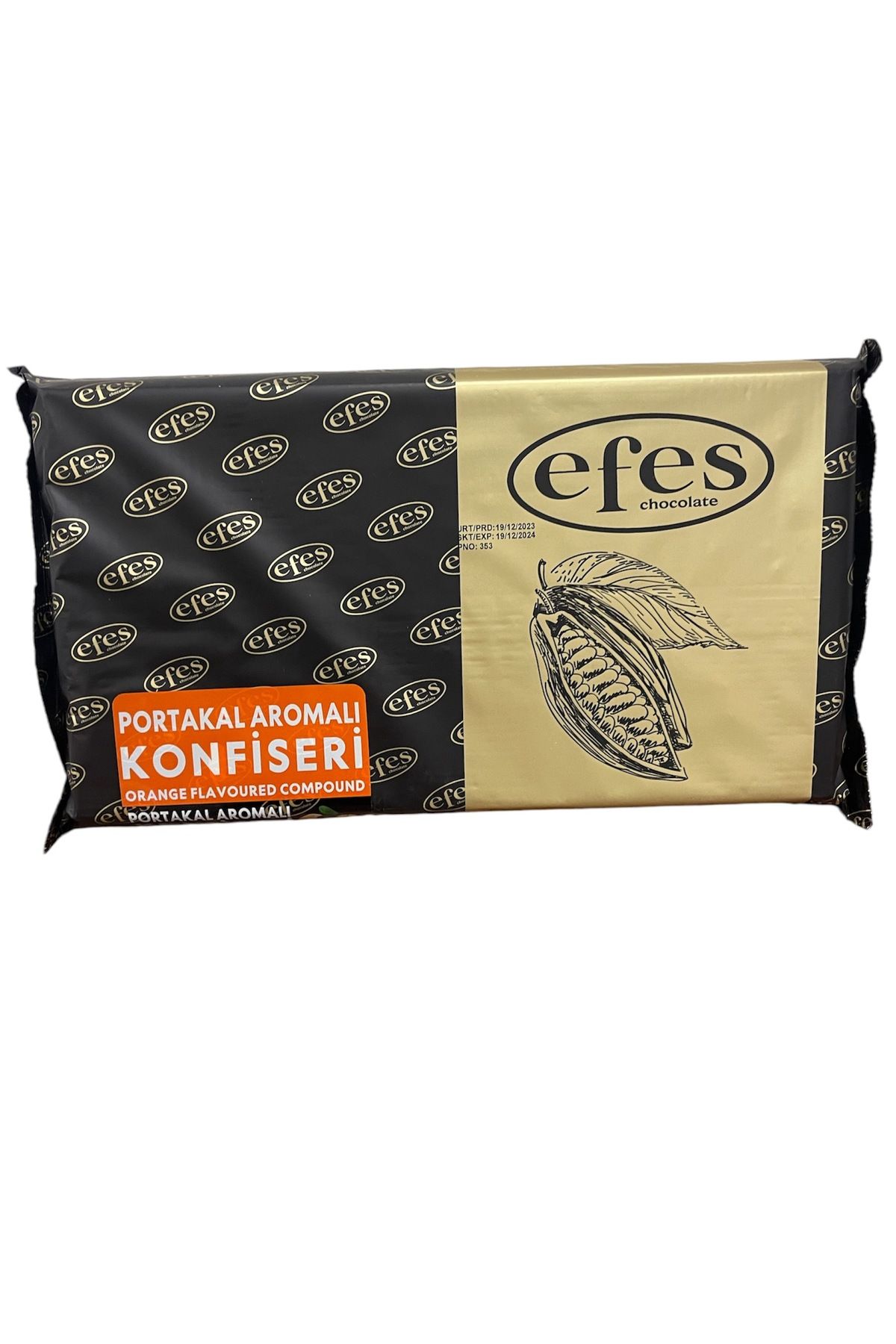 EFES ÇİKOLATA PORTAKAL AROMALI KONFİSERİ 2,5 KG.