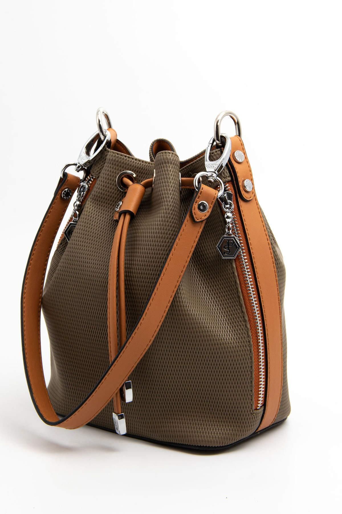 Silver Polo-L. Khaki - A.Taba Sp1137 Women's Shoulder Bag 3
