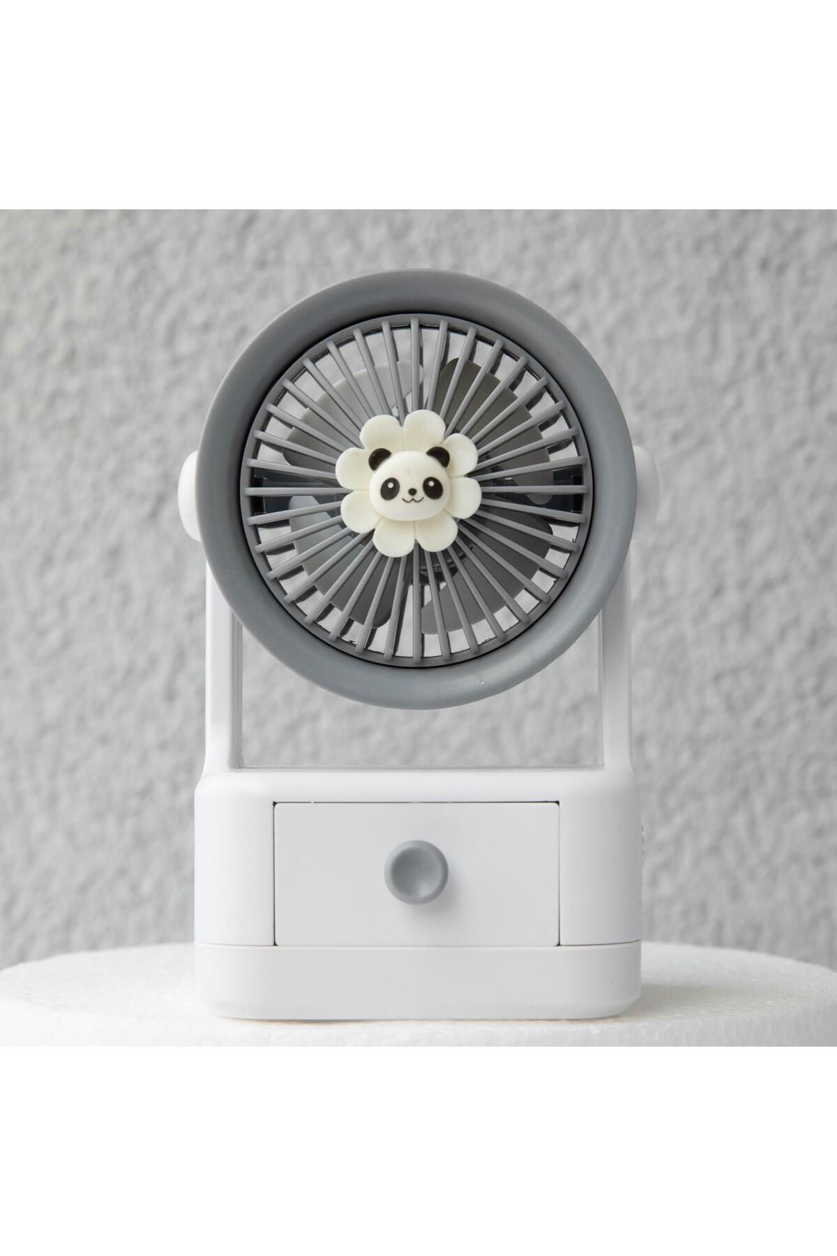 Piraye Gift Mini Fan, Darbeye Dayanıklı Çalışma Masası Vantilatörü