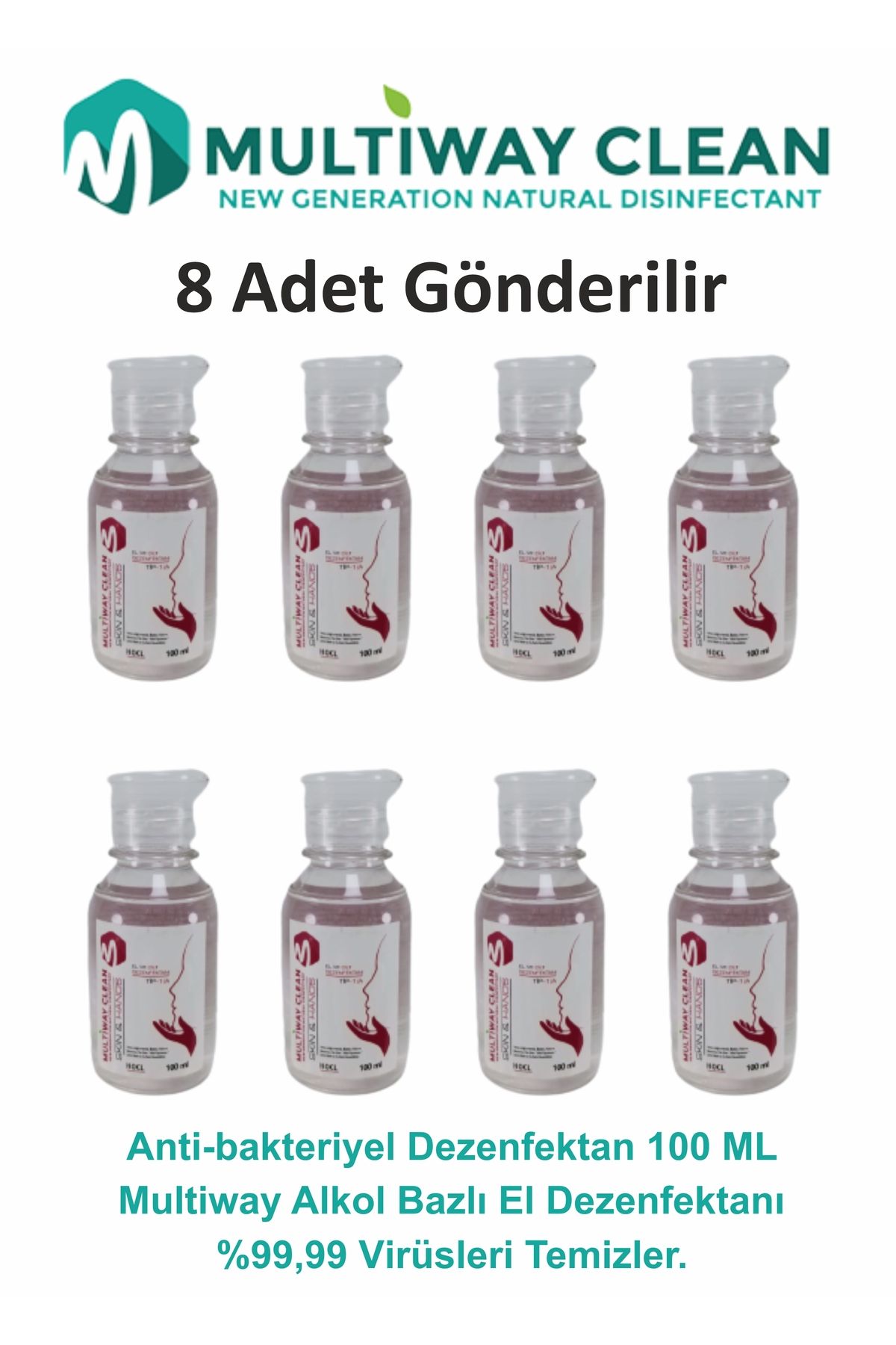 Multi7 Multiway 100ml El Dezenfektanı (8 ad gönderilir)