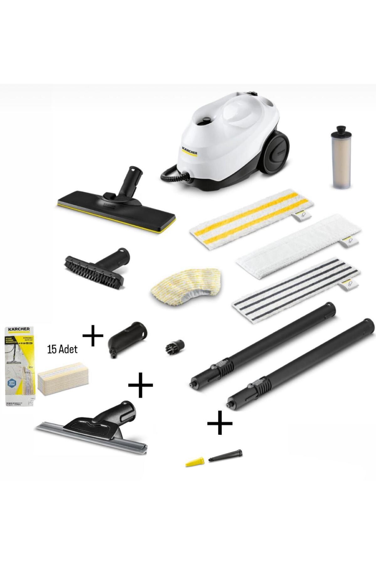 Karcher Sc 3 Easyfix Anniversary + Cam Temizleme Aparatı + 15 Mikrofiber  Bez + Derz Başlığı