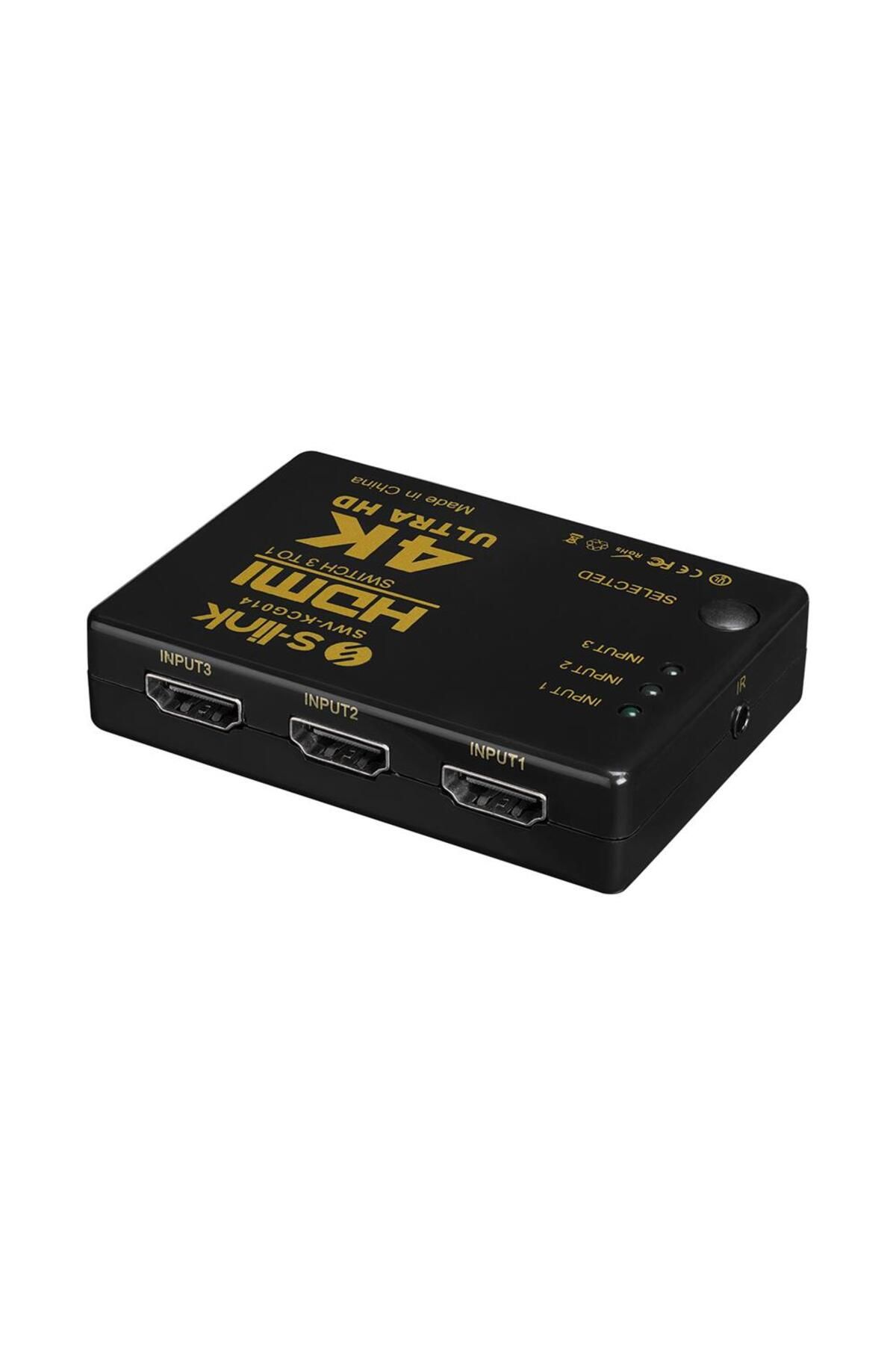 Vobotek Teknoloji S-link SWV-KCG014 HDMI 3TO1 SWITCH 4K-2K, IR +Adaptör