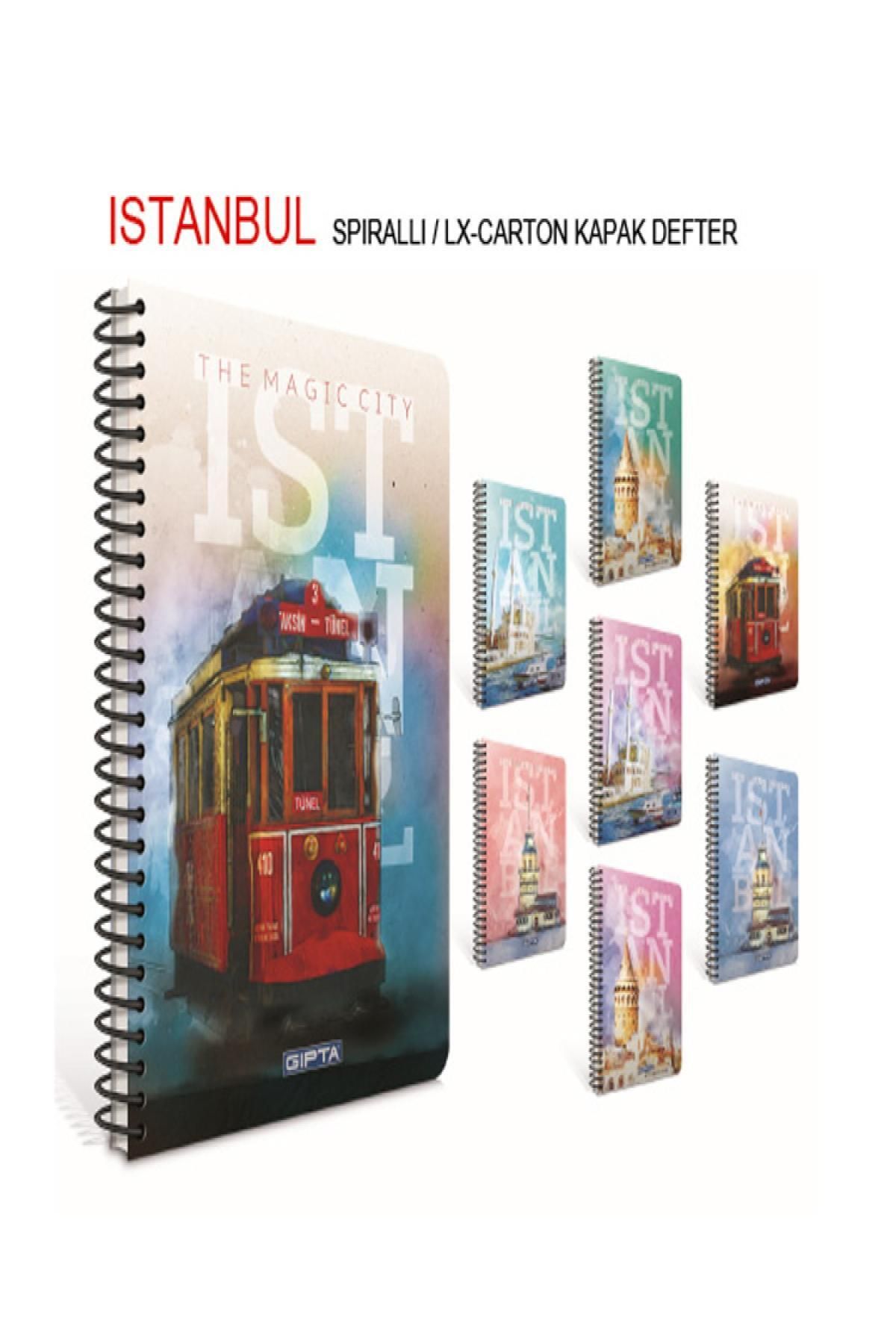 Nextpage Gıpta İstanbul A4 Spiralli Karton Kapak Defter 80 Yaprak Çizgili 2130