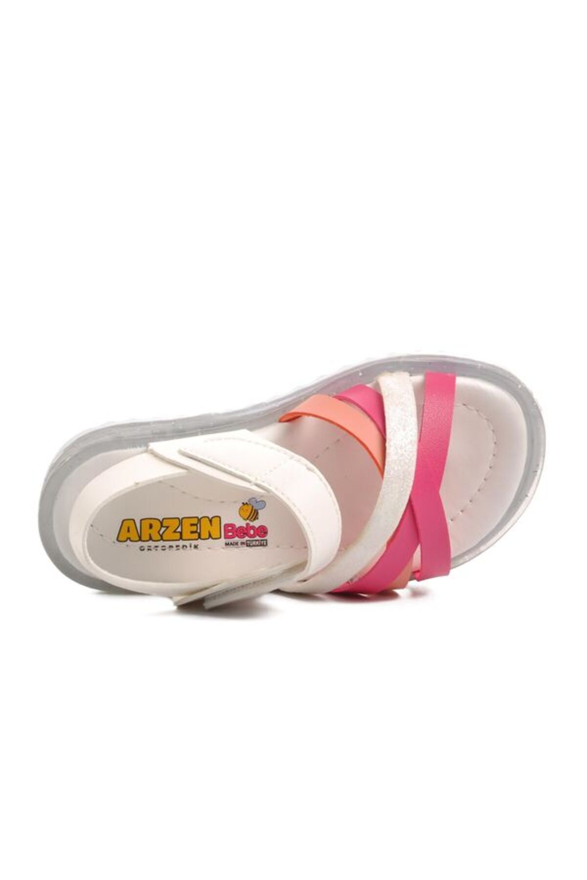 Aspor-B White Fuchsia Pink Baby Sandals 5