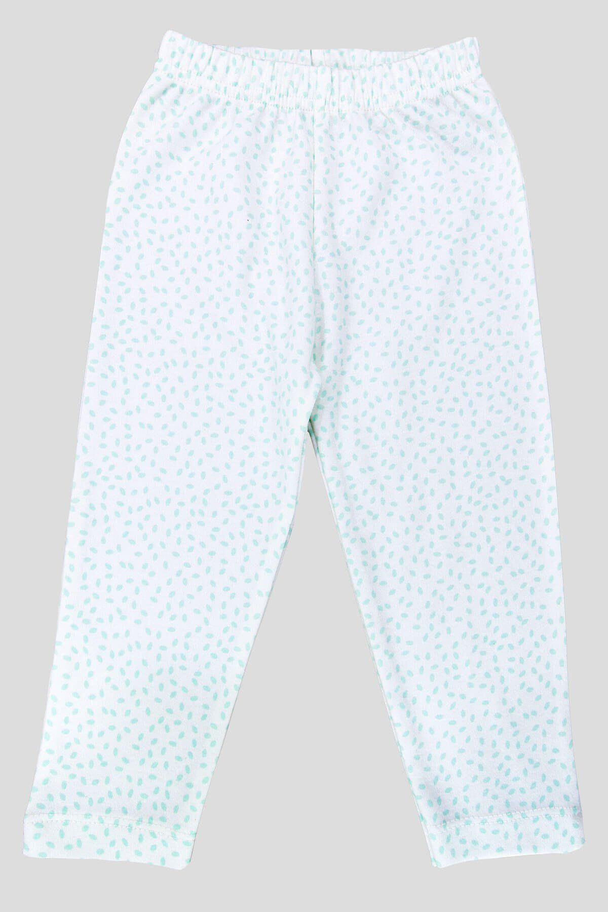 Boumini-Baby And Kids Pajama Set Leaves Mint 4