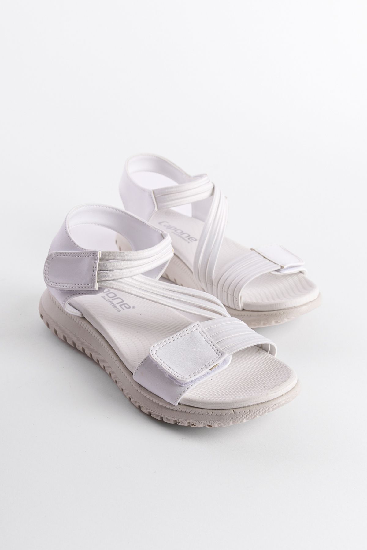 صندل سفید زنانه راحت اورجینال Capone Outfitters