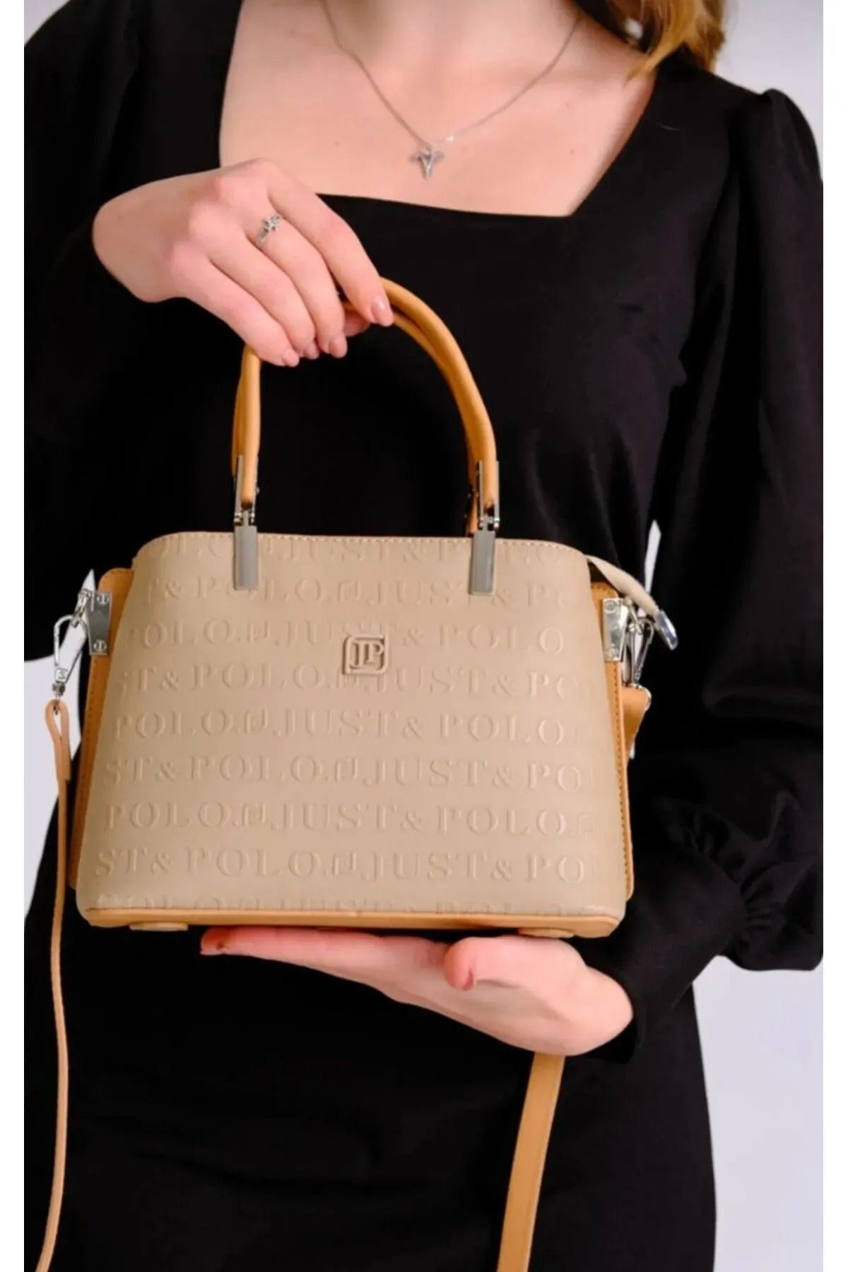 Just Polo-Women's Embossed Printed Adjustable Long Strap Hand and Shoulder Bag Rc4019 2