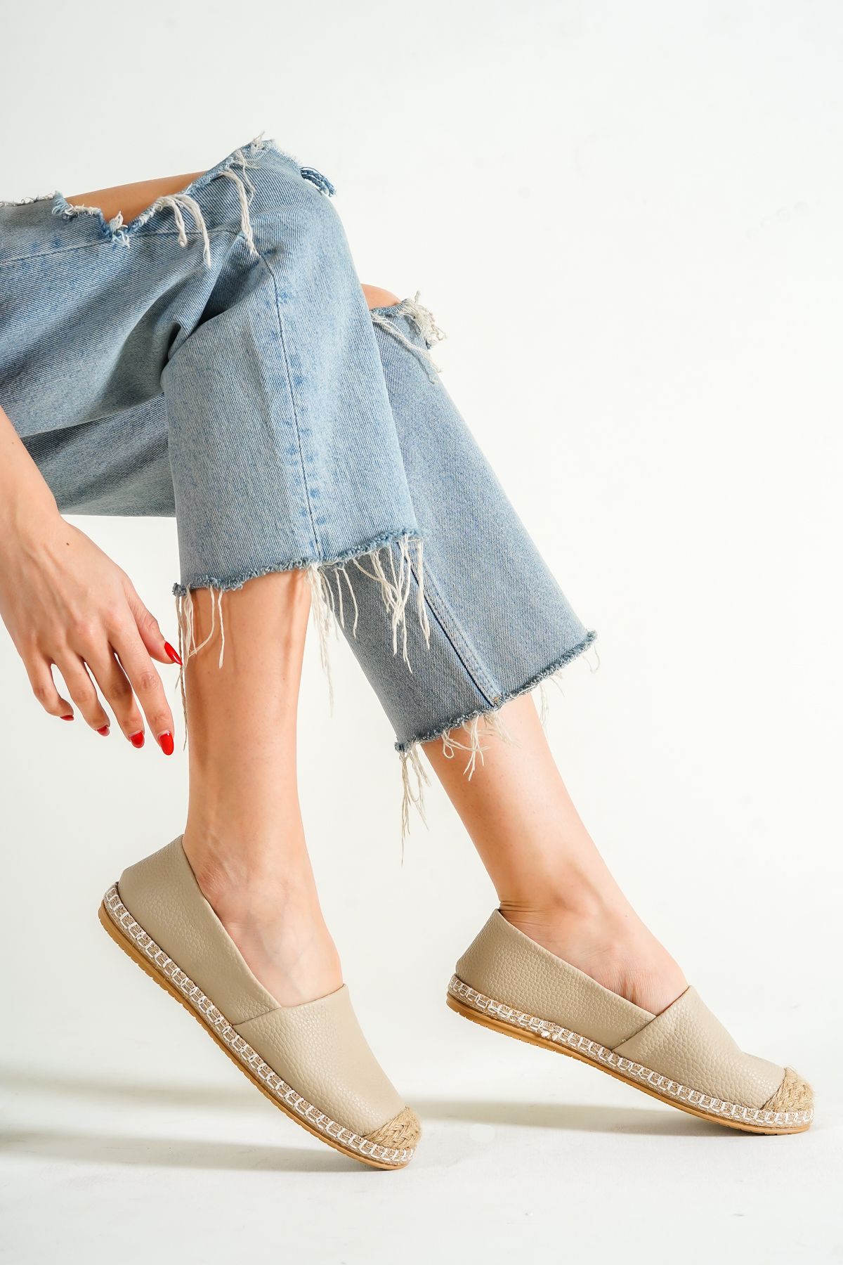 اسپادریل نود زنانه Pasarella Skin Espadril اورجینال Capone Outfitters
