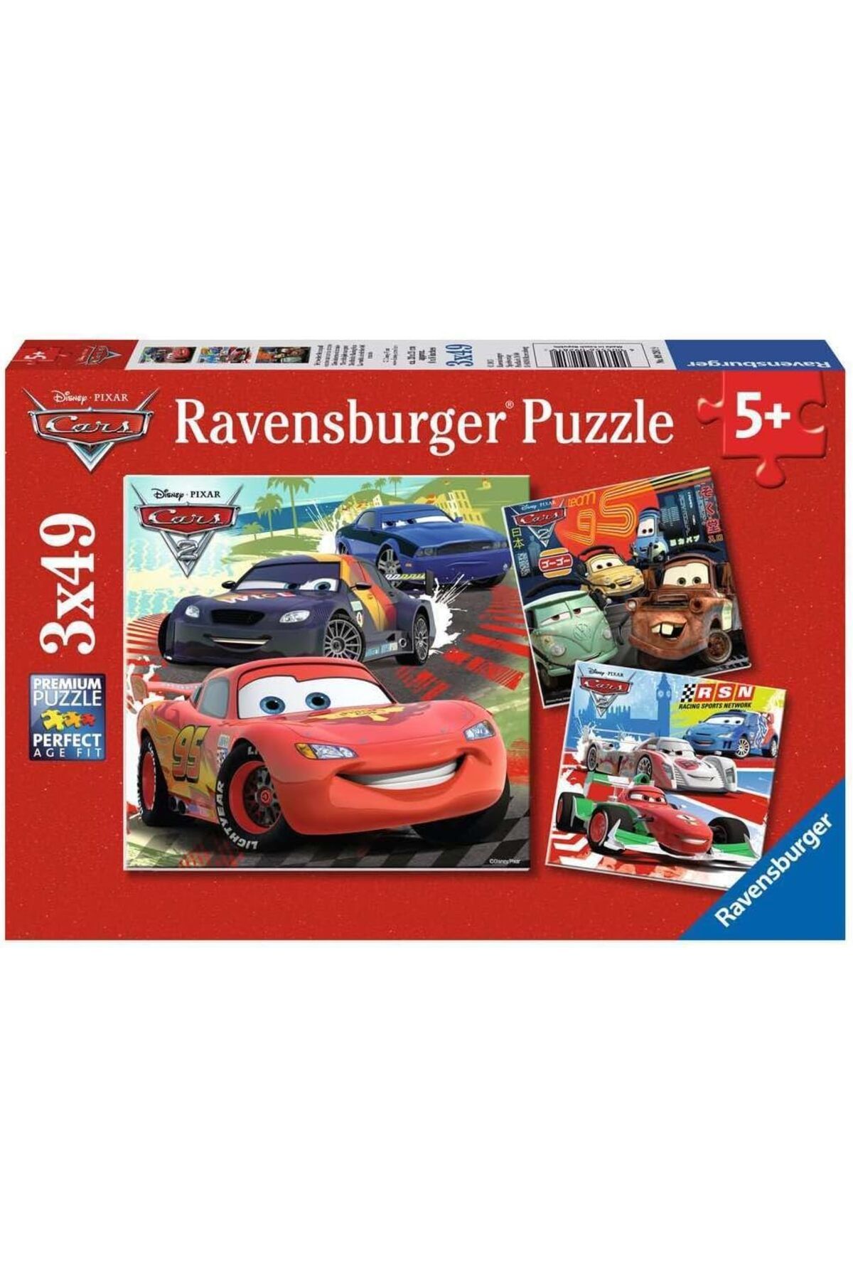 STOREMAX srh (92819) - 3 x 49 Parça Puzzle Wd, Cars2 Yarış trendy 266450