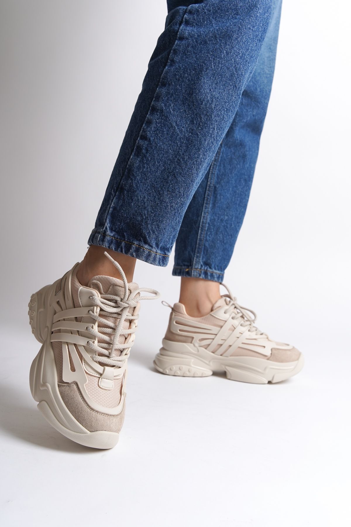 اسنیکر چند رنگ زنانه کفش ورزشی اورجینال Capone Outfitters