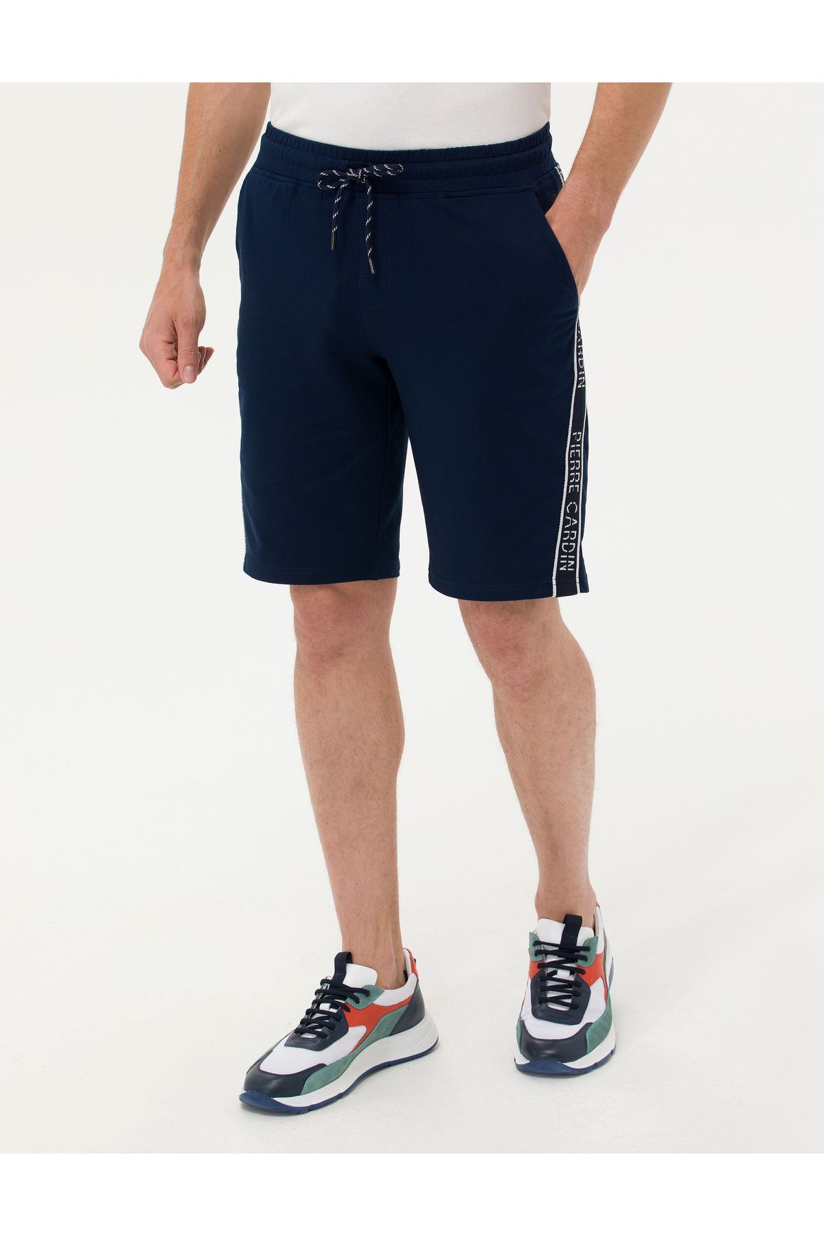 Lacivert Slim Fit Örme Şort 50264571-VR033 - 2