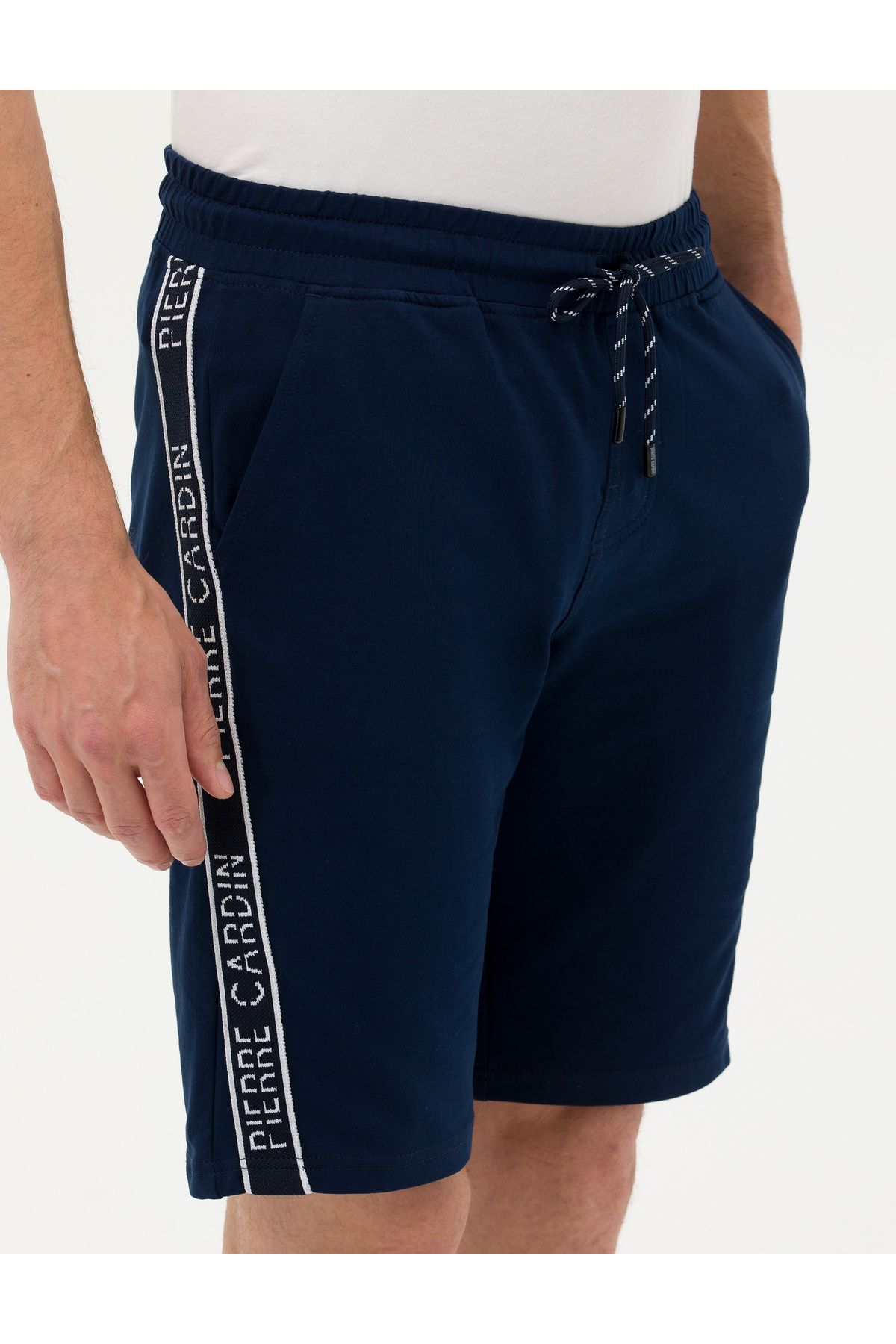 Lacivert Slim Fit Örme Şort 50264571-VR033 - 6