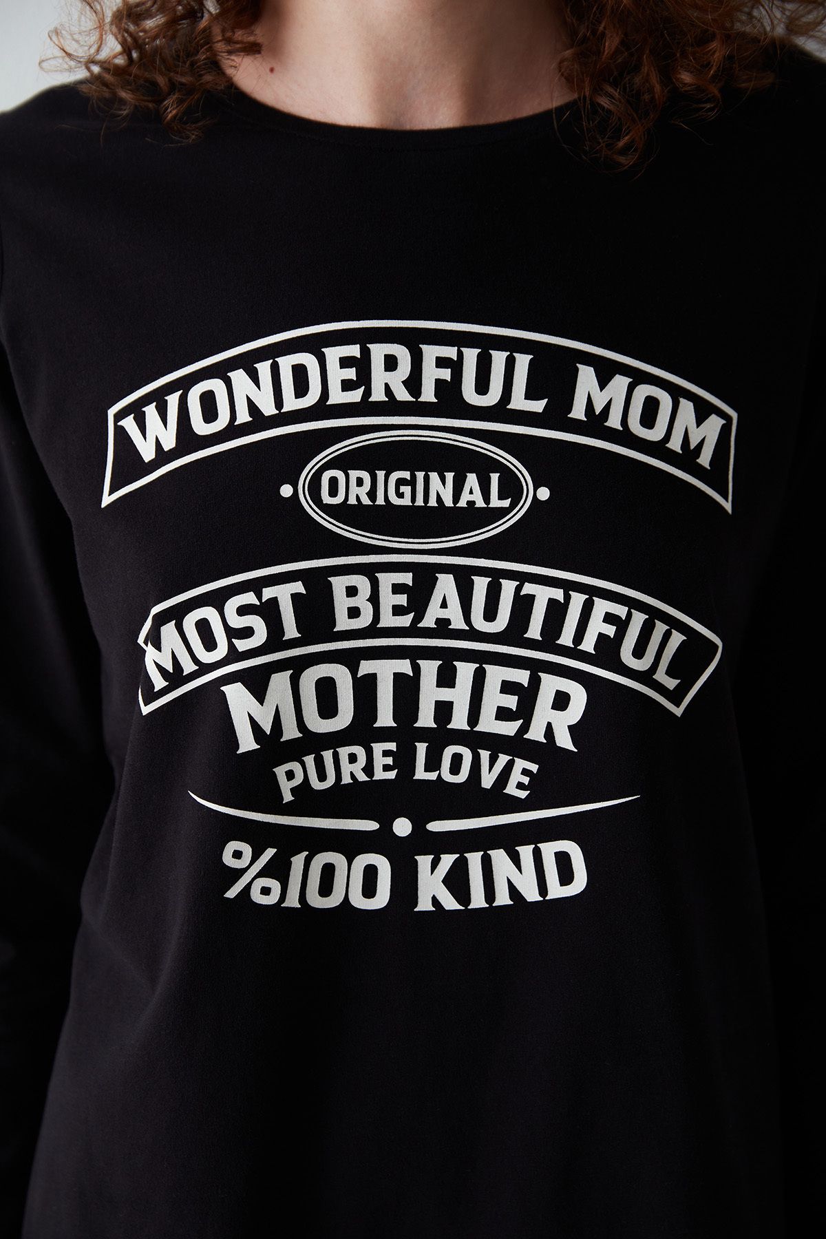 Penti-Wonderful Mom Slogan Printed Black Pajama Set 4