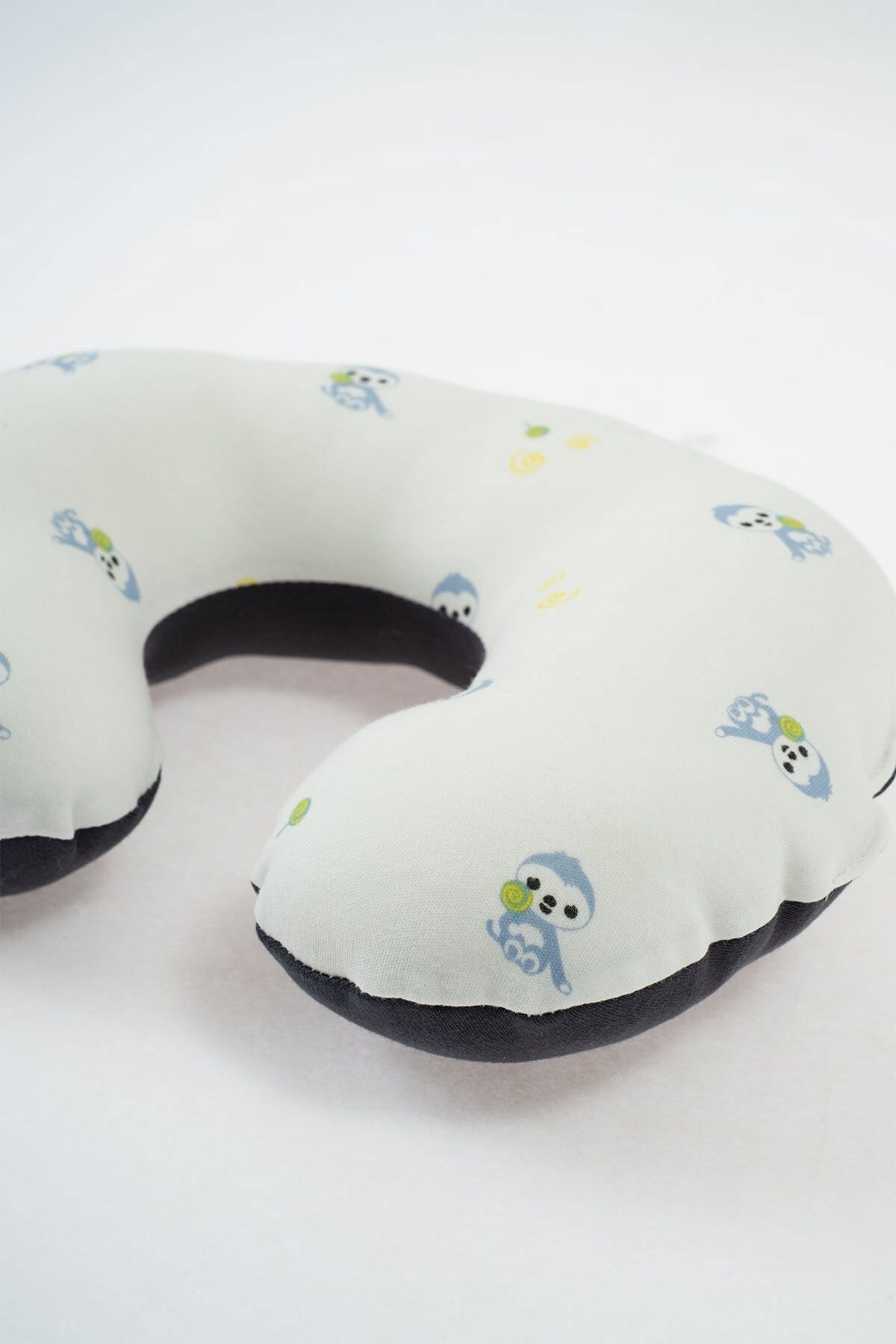 Boumini-Fabric Children's Neck Pillow Blue Muskin 27x22 Cm 3