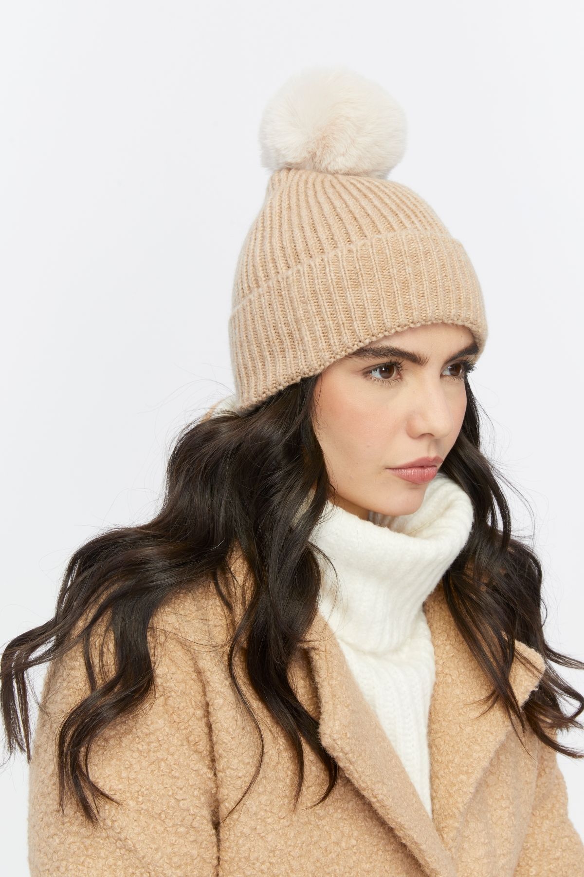 SOFT AKSESUAR-Exclusive Knitted Beanie with Pompom 6