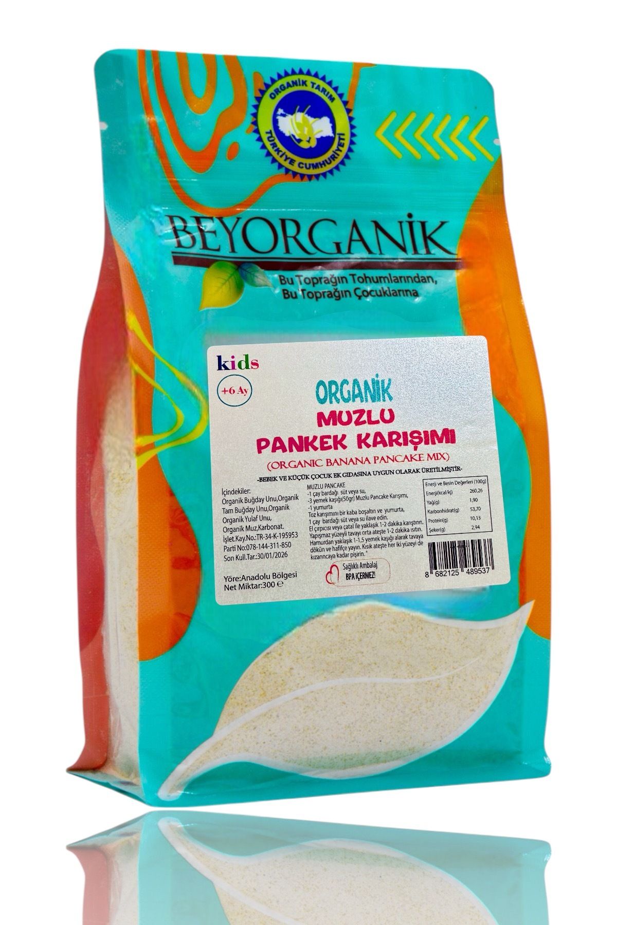 BEYORGANİK Organik Muzlu Pankek Karışımı 300 gr