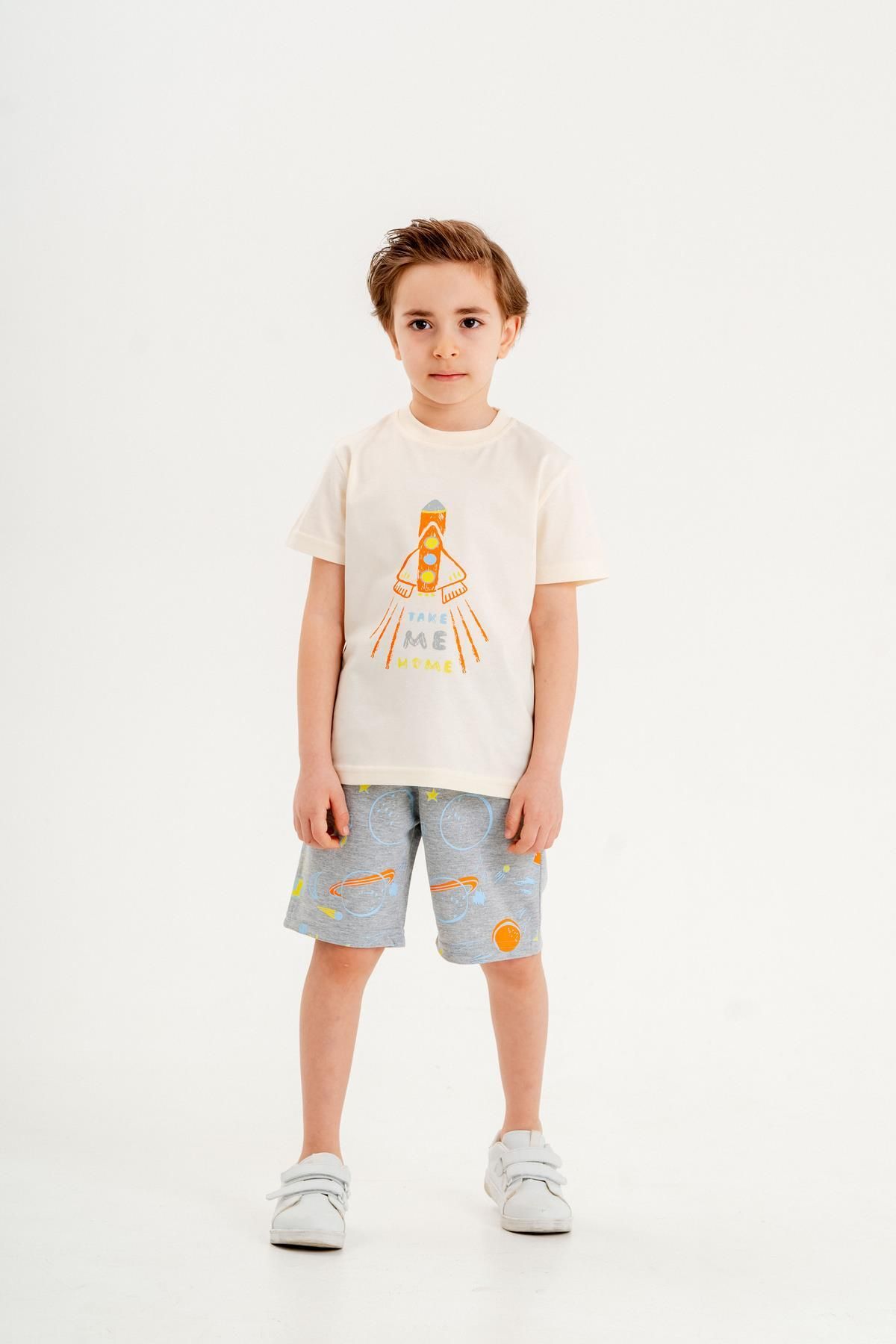 Mışıl Kids Take Me Home Set De Pantaloni Scurți Tricou Cu Imprimeu Pentru Bărbați Masculin - 4-5 ani