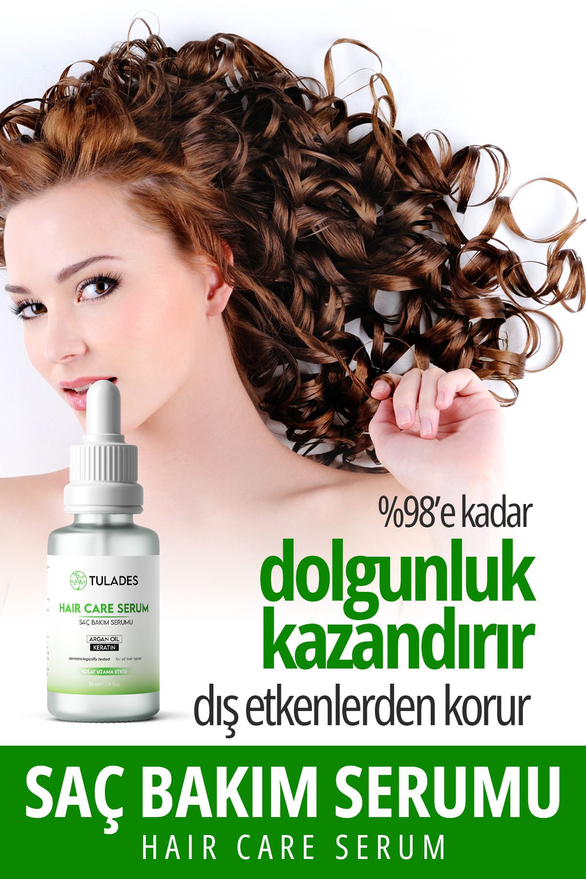 TULADES Hızlı Saç Uzatma Serumu, Argan Ve Keratin Özlü Dökülme Karşıtı 30 ml (ÖZEL FORMÜL)-3