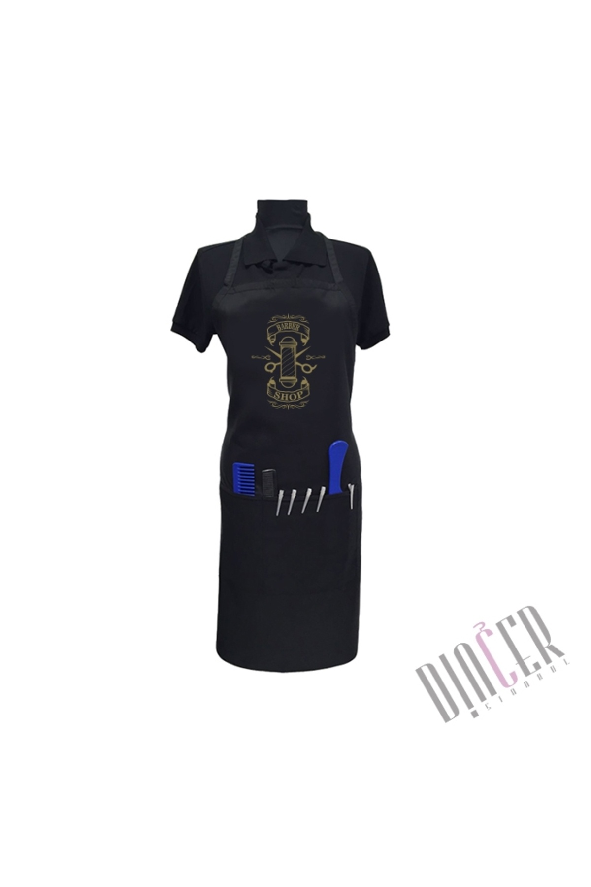 Dinçer Star Boya Önlüğü Barber Shop Siyah