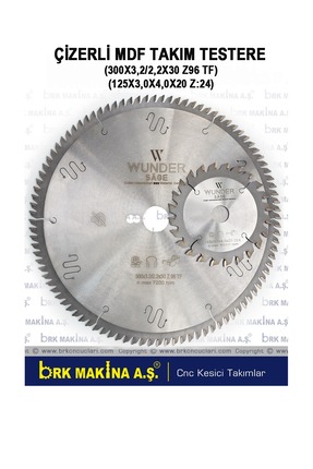 WUNDER MARKA YERLİ ÜRETİM MDFLAM SUNTALAM ÇİZERLİ TESTERE (300X96 X 125X24)