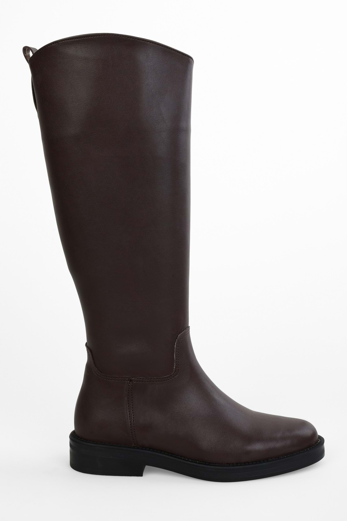 Shoeberry Kadın Topaz Kahve Cilt Fermuarlı Çizme görsel 4