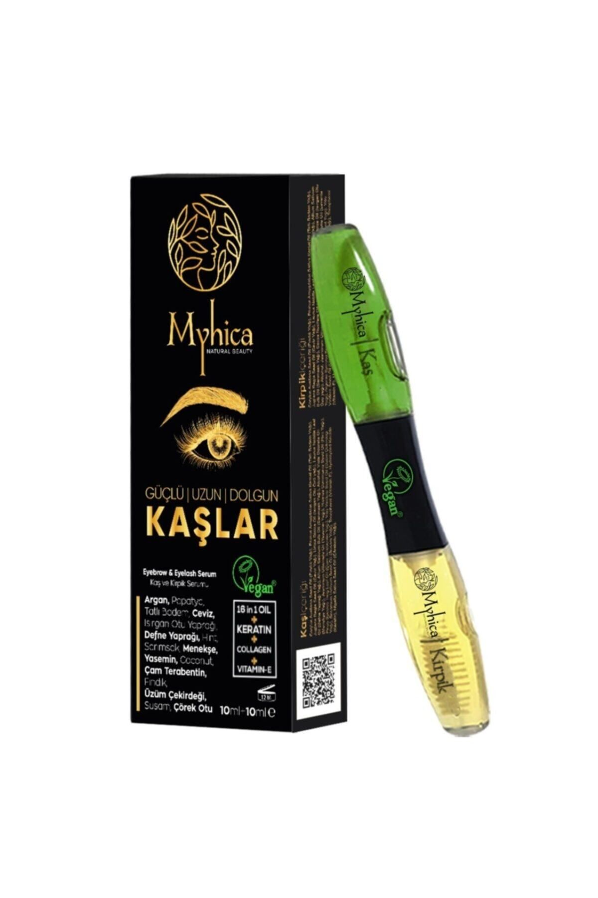 Myhica Kaş Kirpik Bakım Yağı Argan Yağlı Doğal E Vitamin Vegan Colagen Ürünü.kaş+kirpik 20ml