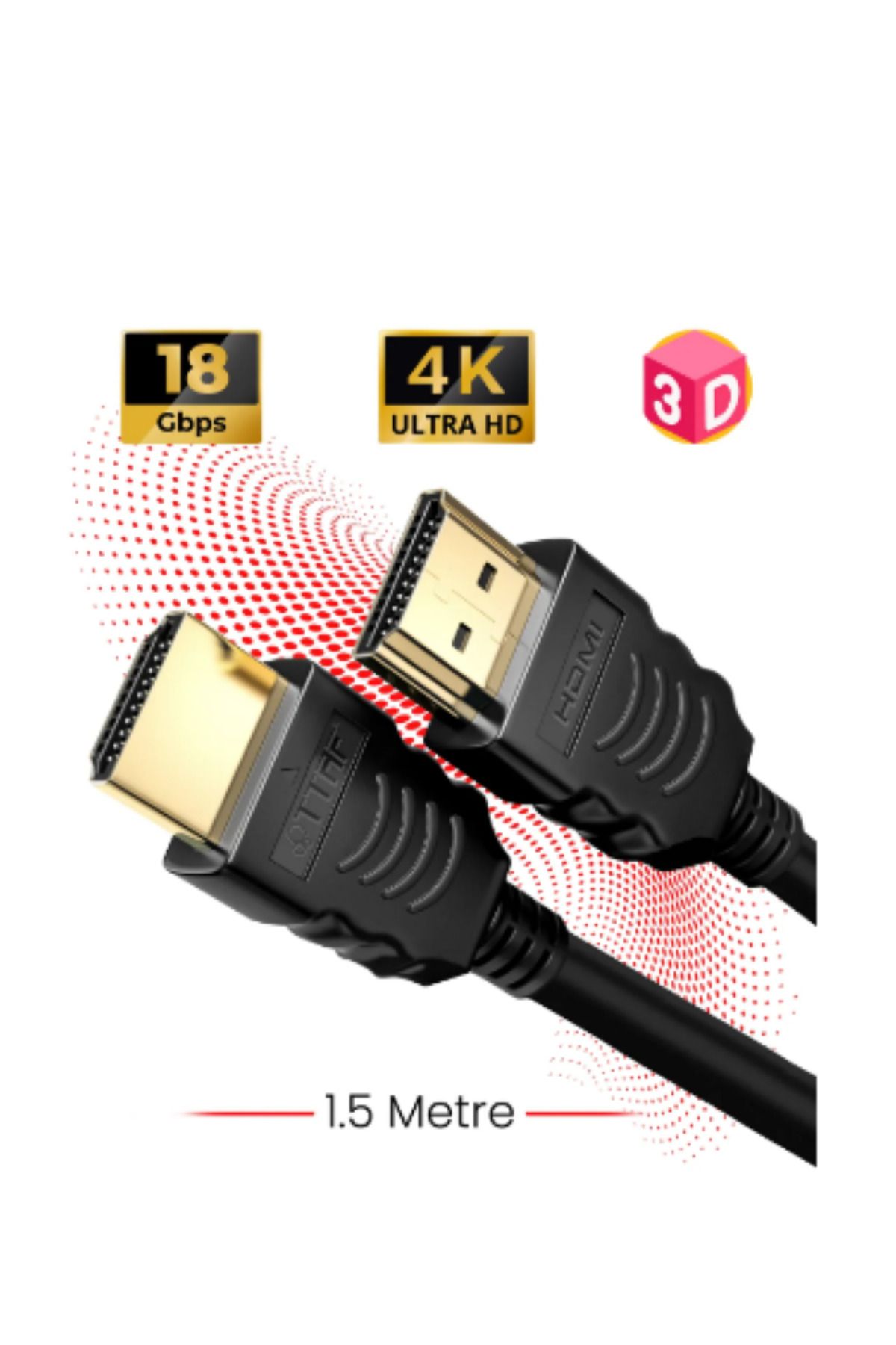 TTAF Hdmi 2.0 4k Ultra Hd 60 Hz Ses Ve Görüntü Aktarım Kablosu 1.5 Metre