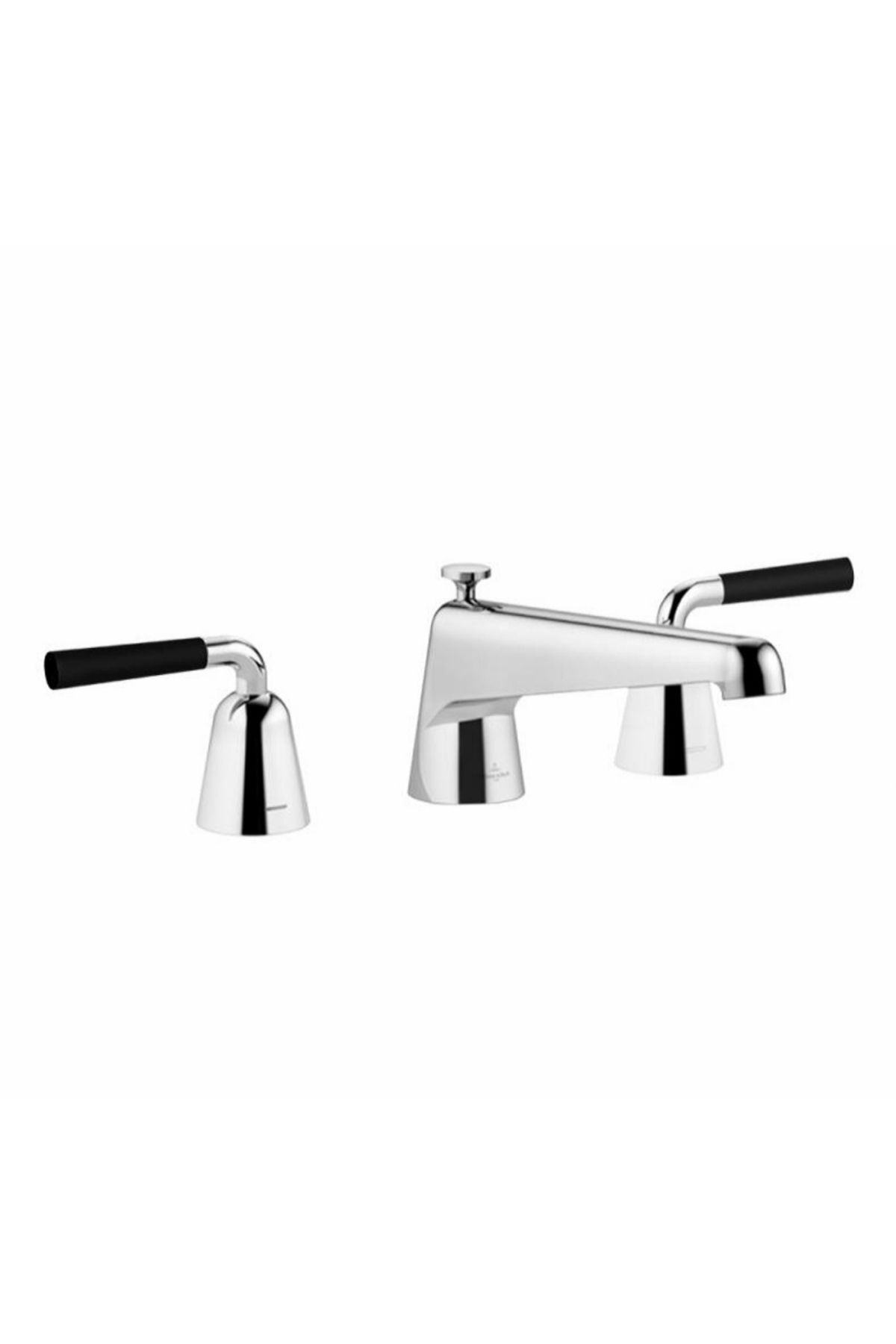 Villeroy & Boch-Sink Faucet 3 Holes with Automatic Stopper, Chrome/Matte Black, Dornbracht Faucet 1