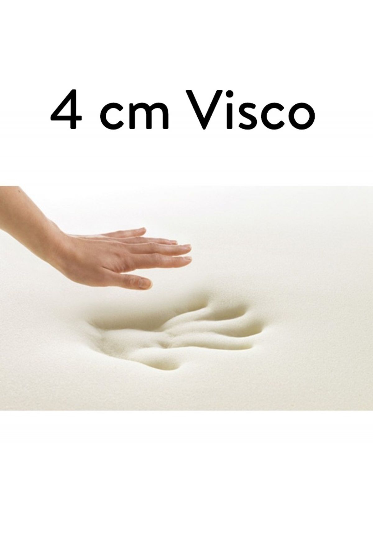 Mavi Ay Yatak Yatak Pedi, Topper Süngeri - 4 Cm Visco Hafızalı Soft Sünger - Kılıfsız - Ab Standartı Kalite