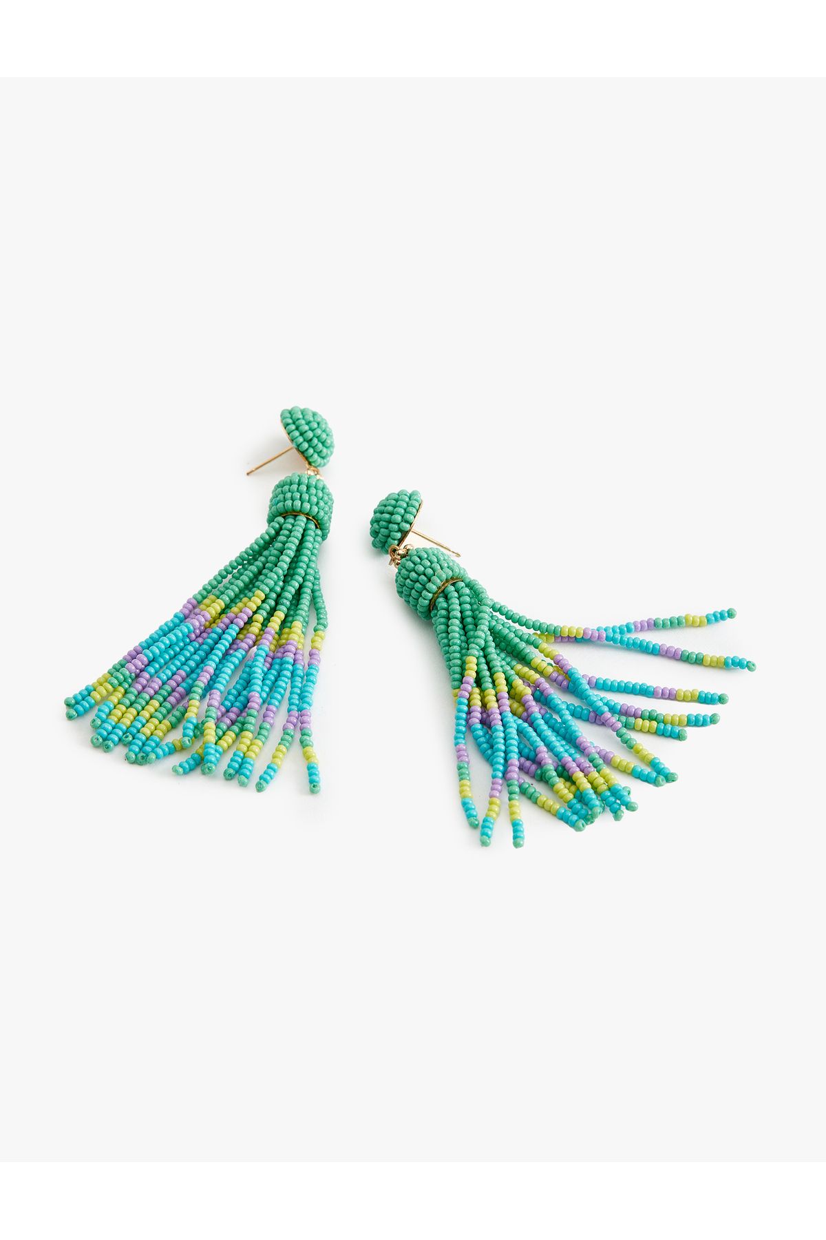 Koton-Multicolored Beaded Earrings - Dangle Design 2