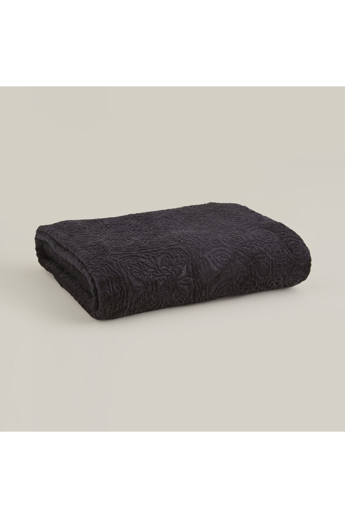 Karaca Home-Black Orya Double Blanket 1