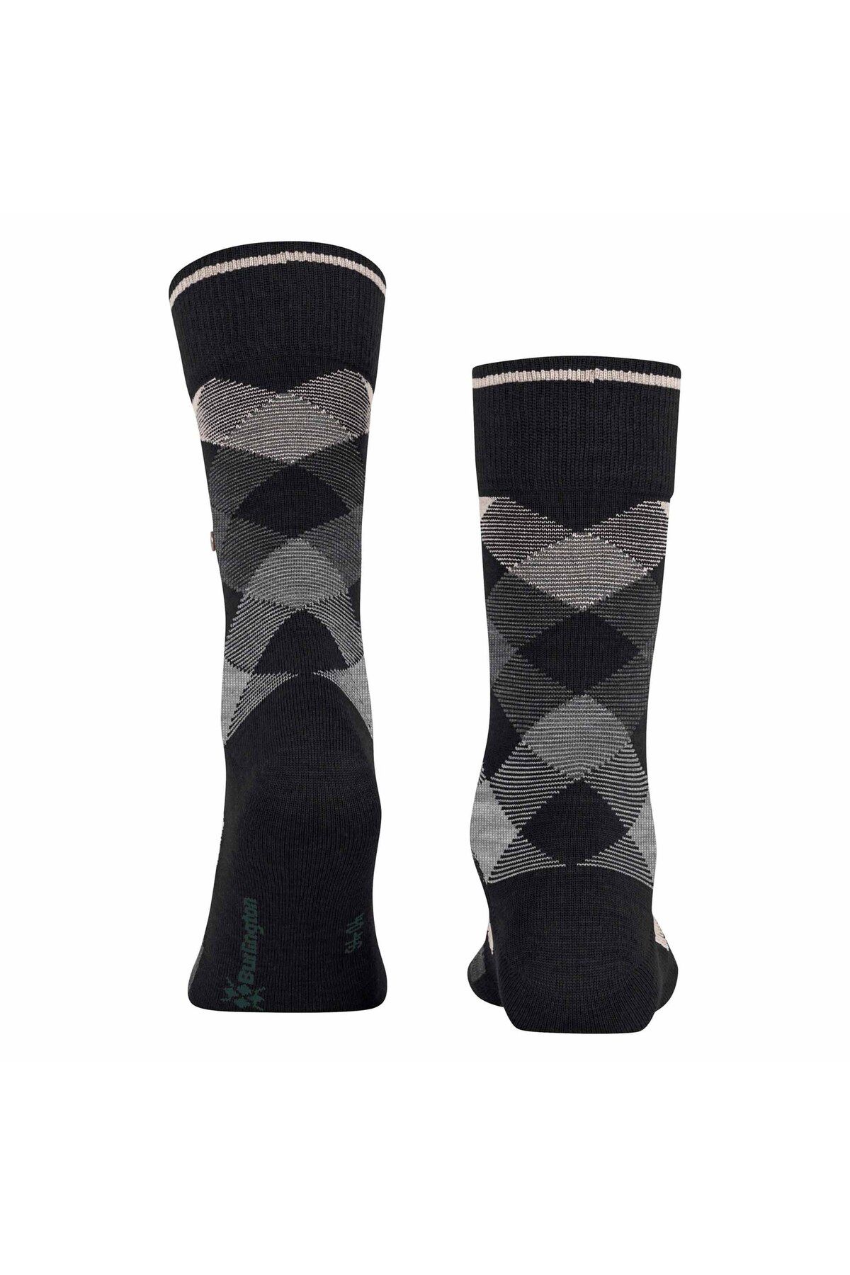 Burlington-Herren Socken NEWCASTLE - Schurwolle, Clip, Raute, Onesize, 40-46 2