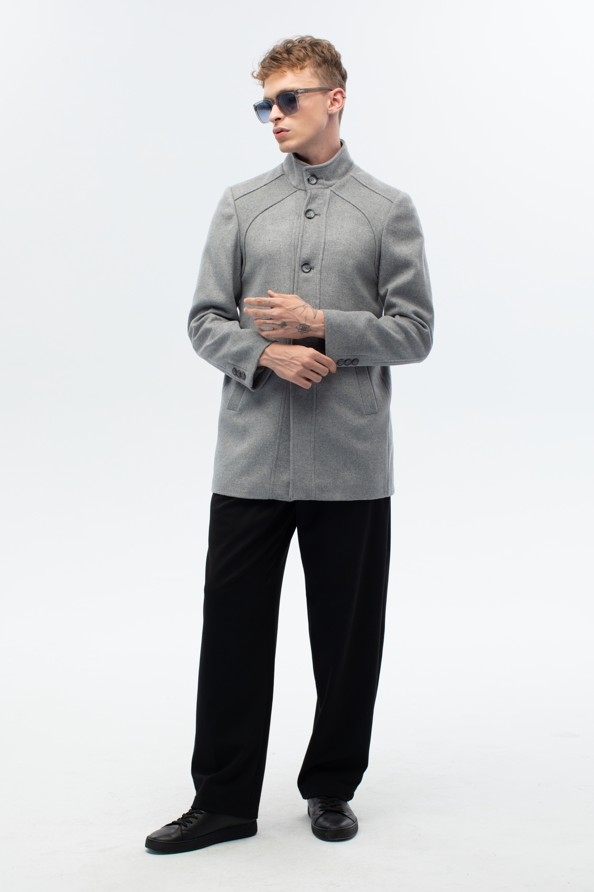 ABOUT US  ERKEK REGULAR FİT PALTO #153 - Görsel 4