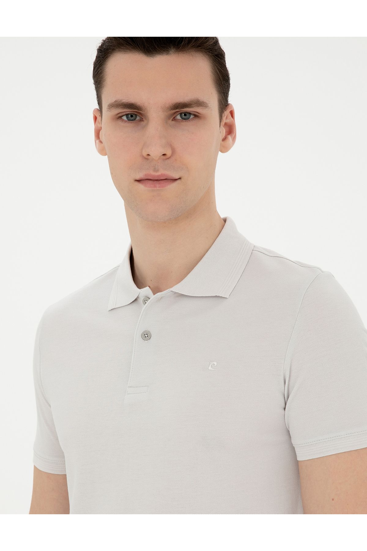 Pierre Cardin-Tricou de bază slim gri deschis 50291625 -VR001 2