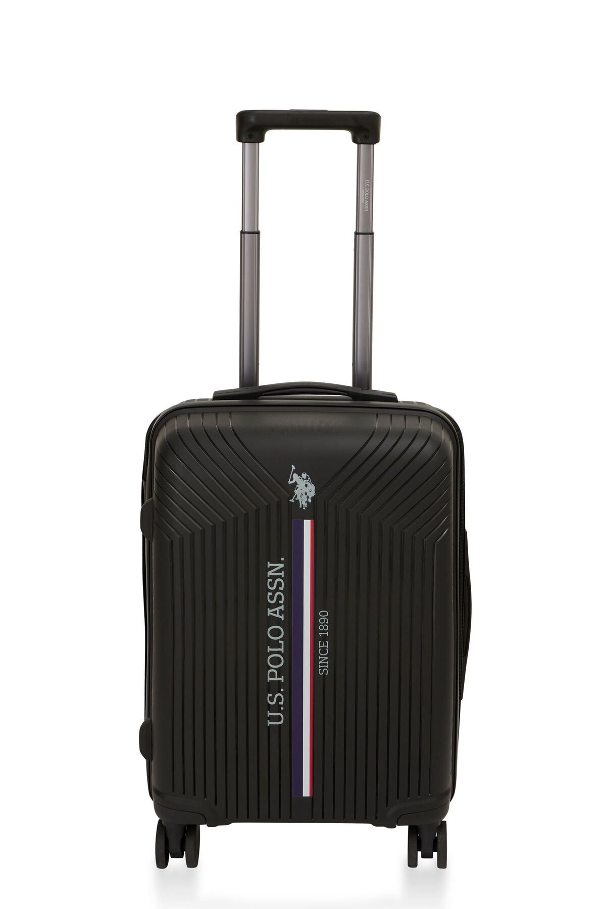 Us Polo Assn 24043-24042 چمدان نشکن پلی پروپیلن سایز بزرگ مسافرتی چرخ دار تاتی سیاه U.S. Polo Assn.