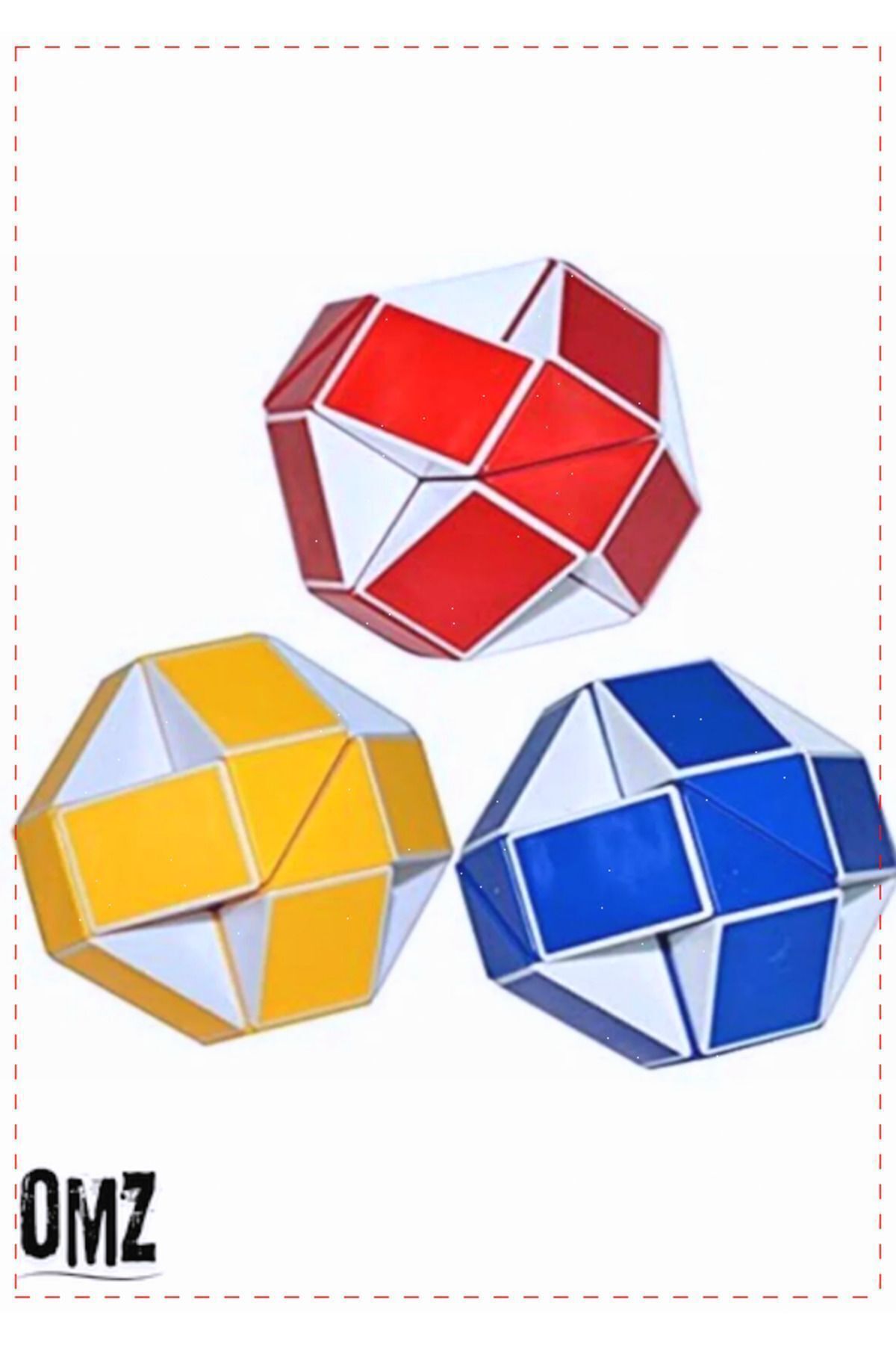 OMZ Şekilden Şekile Giren Sihirli Yılan Zeka Küpü Snake Magic Cube Kız Oyuncakları Erkek Cocuk fotoğrafı 2 (önizleme)