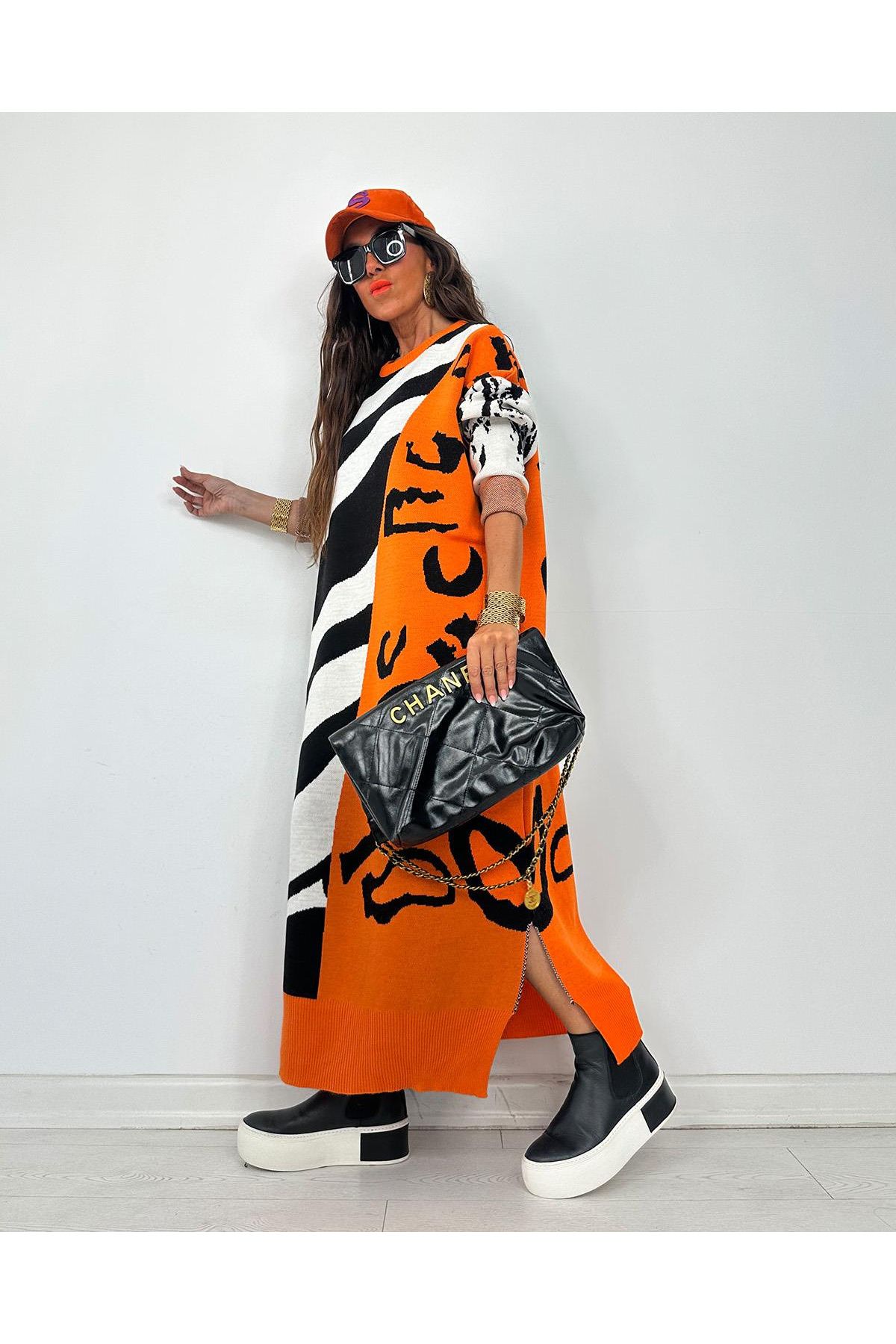 My Sista-Marbella Zebra Tango Orange Dress 5