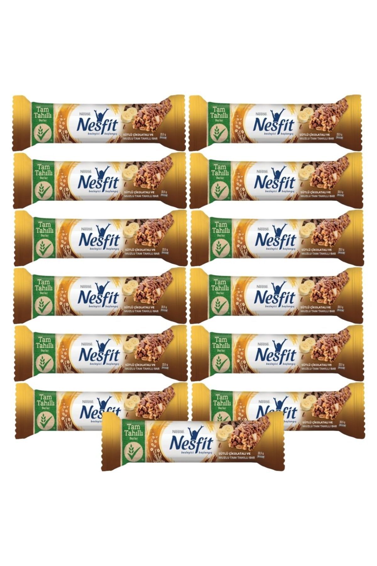 Nesfit Muzlu & Çikolatalı Tam Tahıllı Kahvaltılık Gevrek Bar 23,5 g x 15 Adet