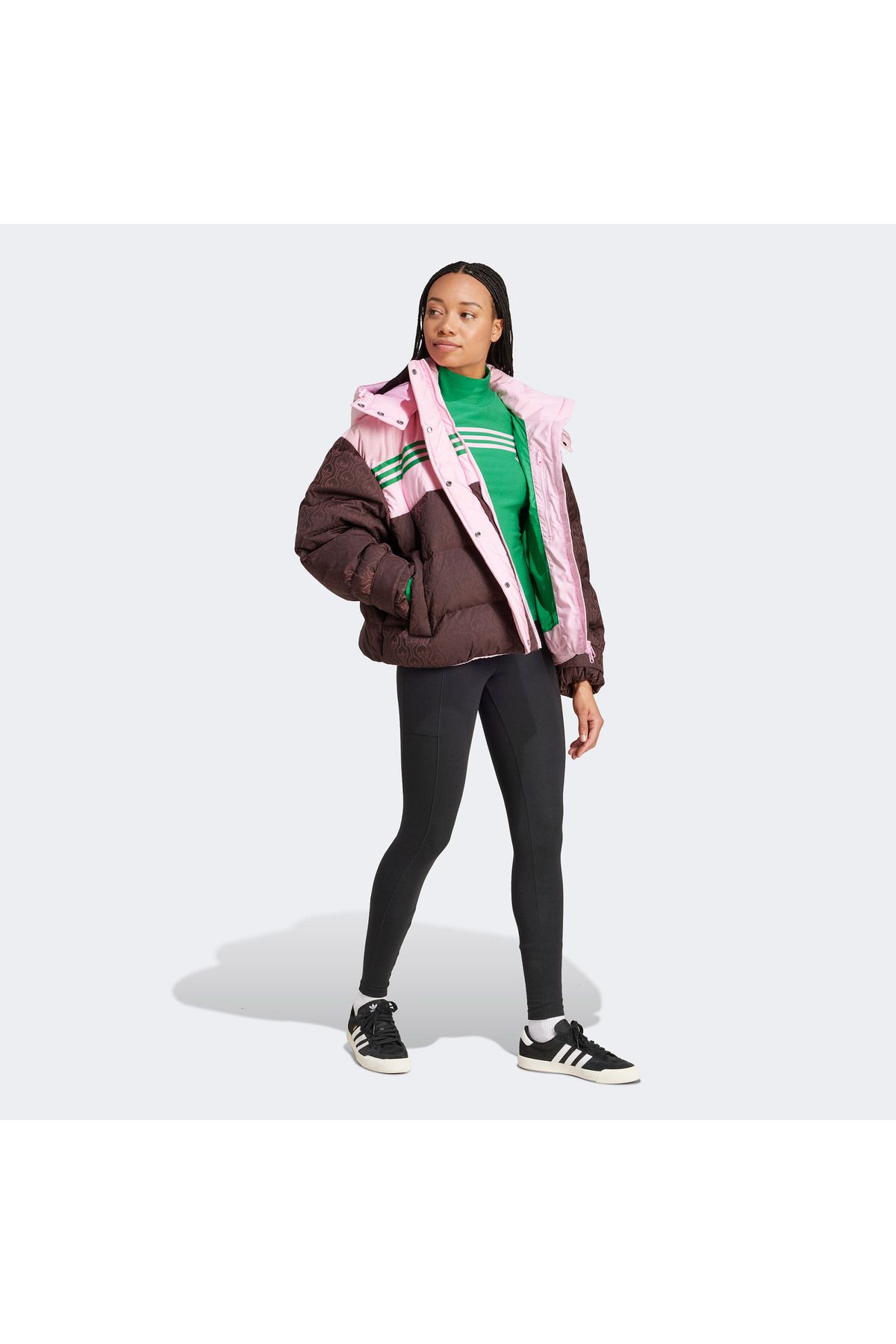 adidas-Premium Women's Pink/Brown Coat 1