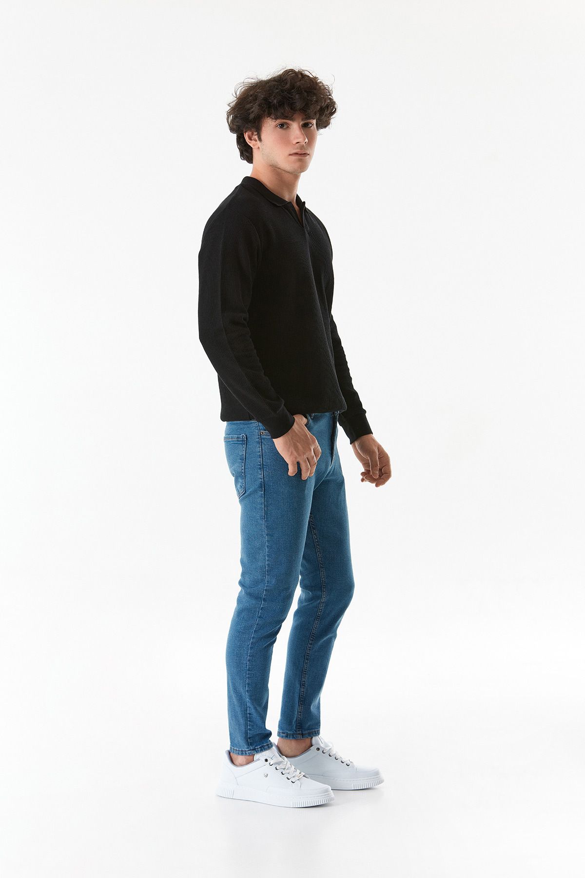 Fulla Moda-Zippered Straight Jean Trousers 6