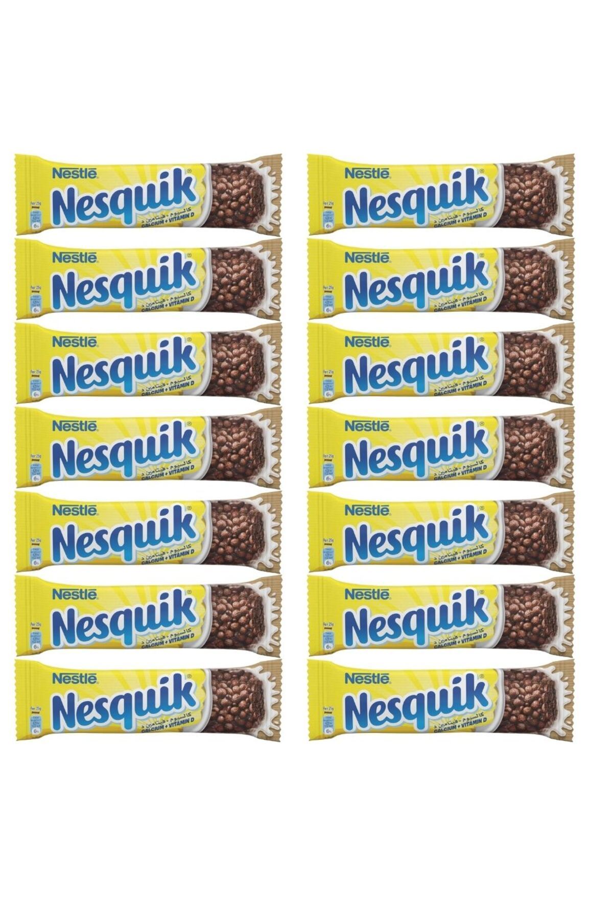 Nesquik Kahvaltılık Tahıllı Gevrek Çikolatalı Bar 25 g x 14 Adet