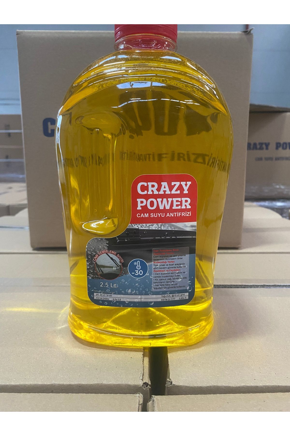 CRAZY POWER 2,5 lt -30 Derece Şampuanlı Cam Suyu Antifirizi