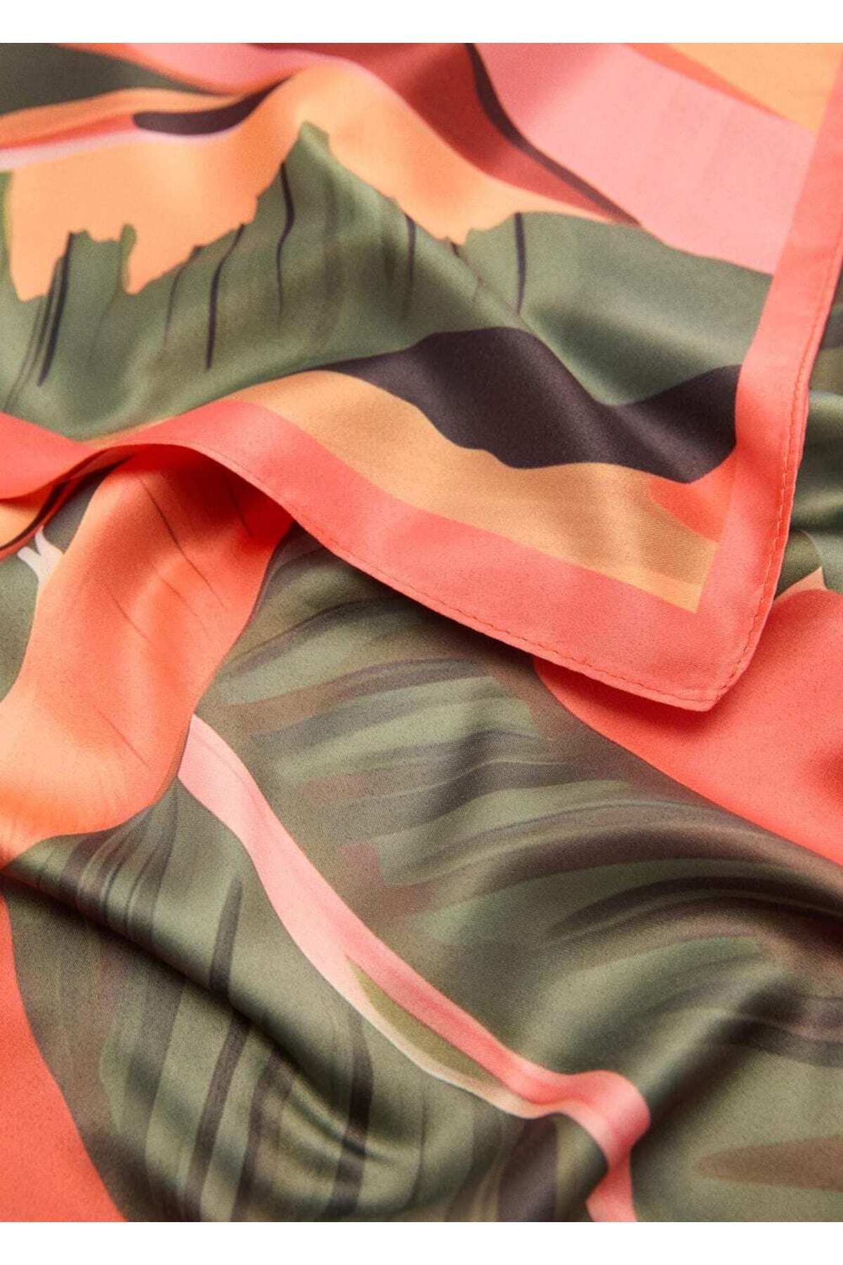 MANGO Woman-Multicolored Patterned Scarf 1