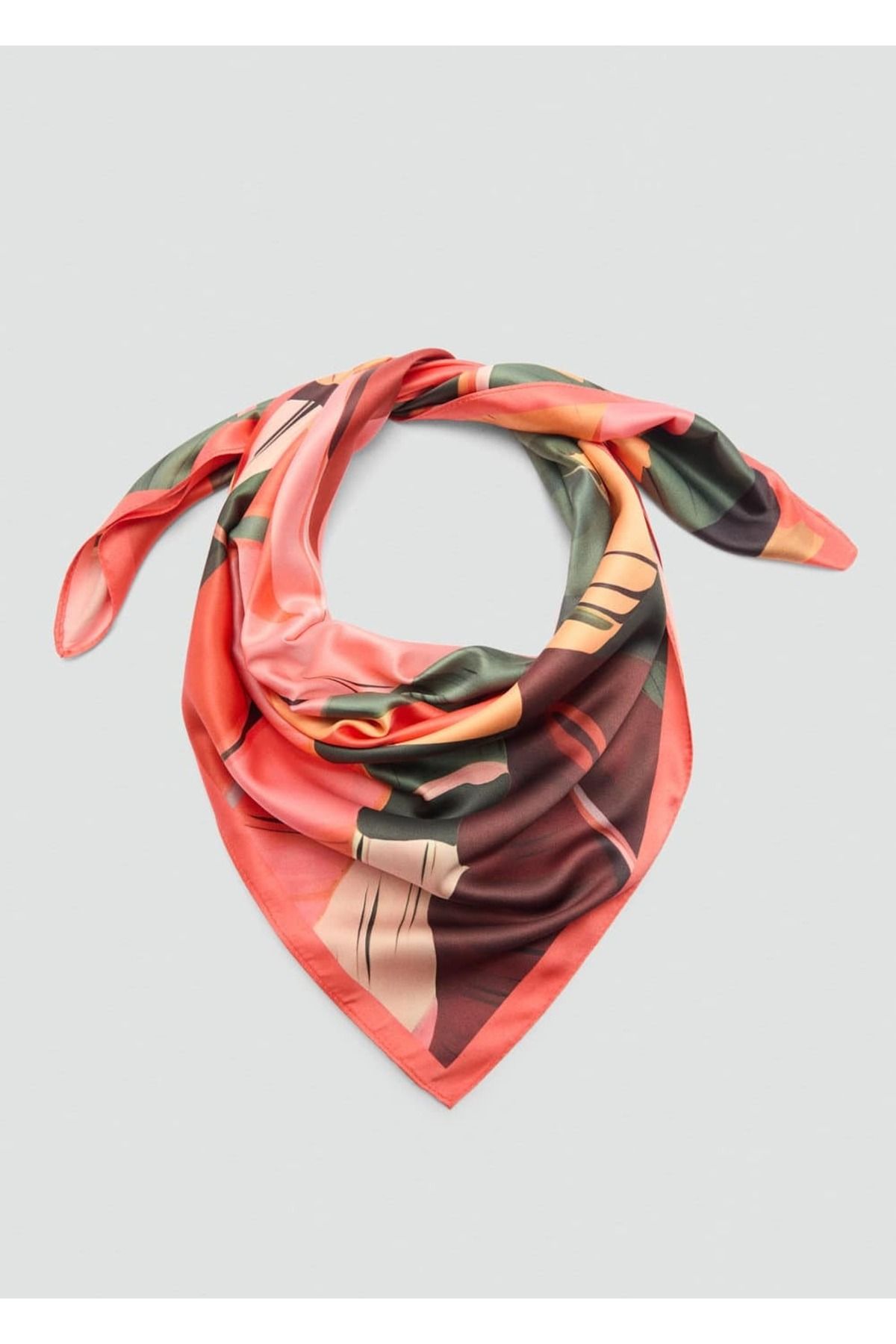 MANGO Woman-Multicolored Patterned Scarf 3