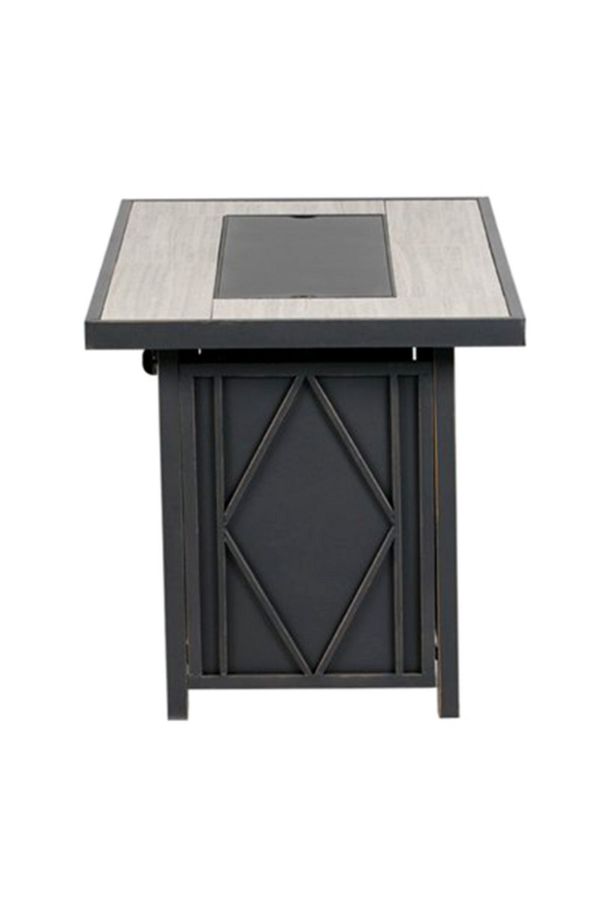 Living Accents-Rust-Resistant Rectangular Gas Fire Pit Table 42inch 2