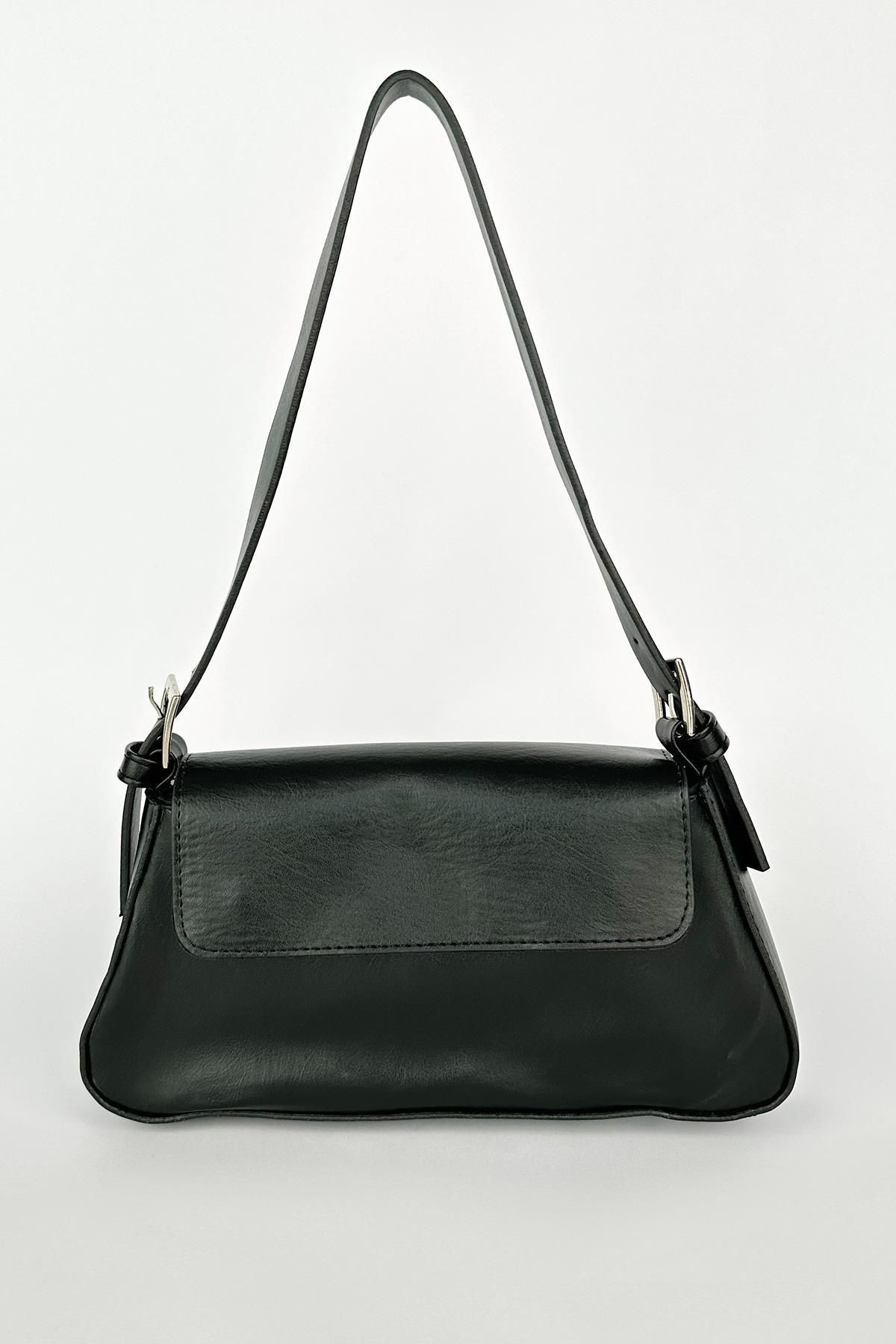 FACETTE-Women's Black Ring Shoulder Bag 1