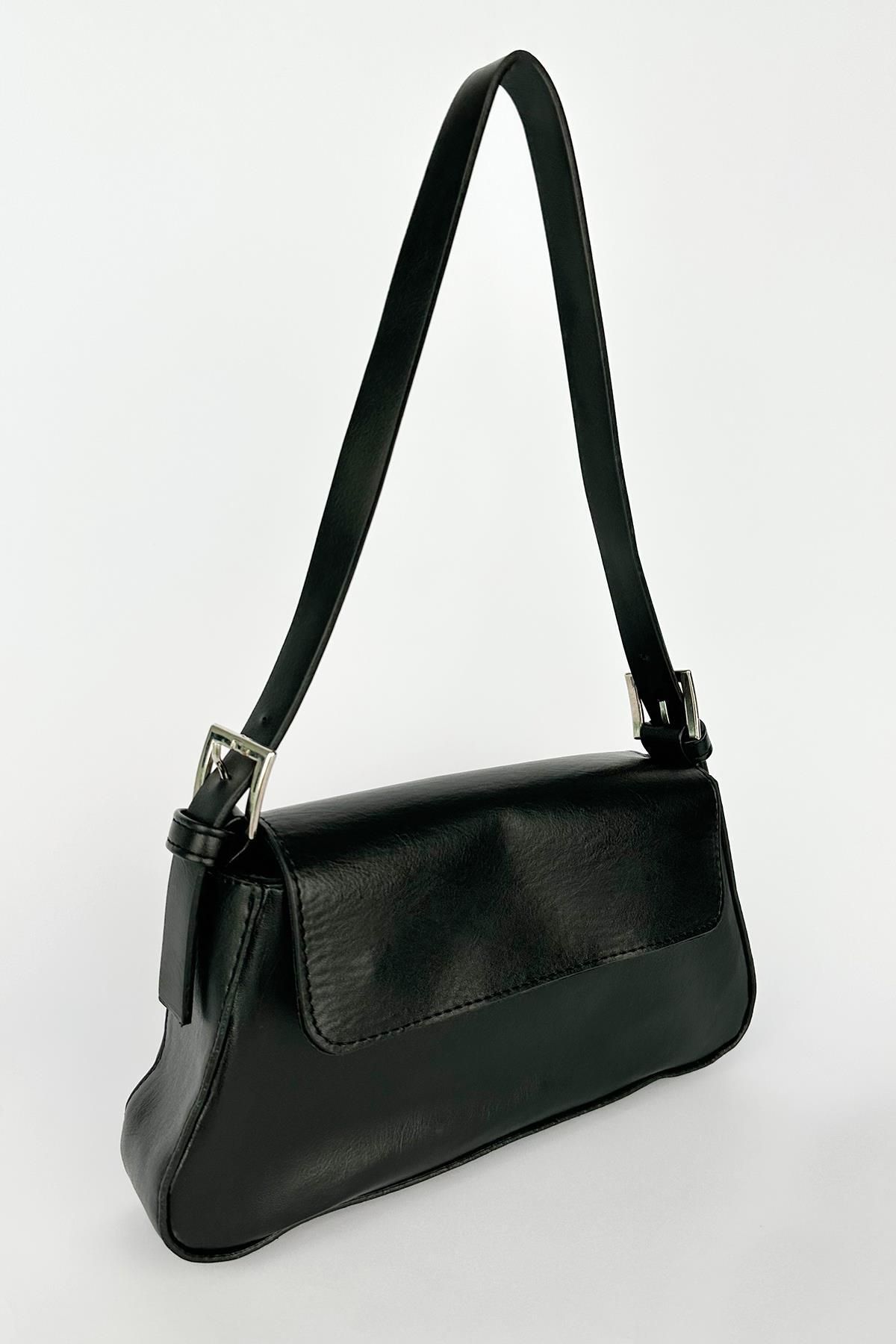 FACETTE-Women's Black Ring Shoulder Bag 3